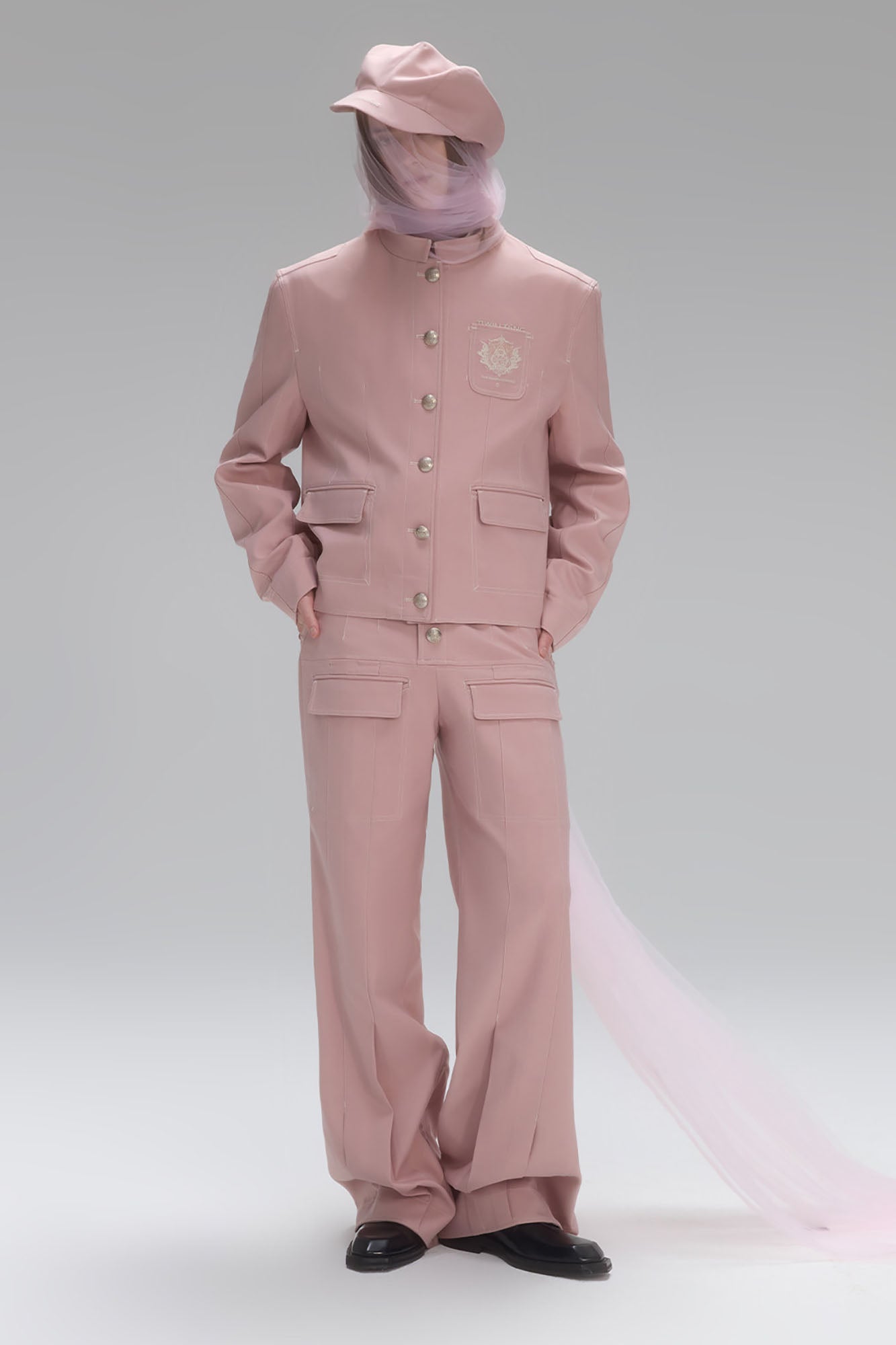 TIWILLTANG Stitched Badge-Embroidered Jacket