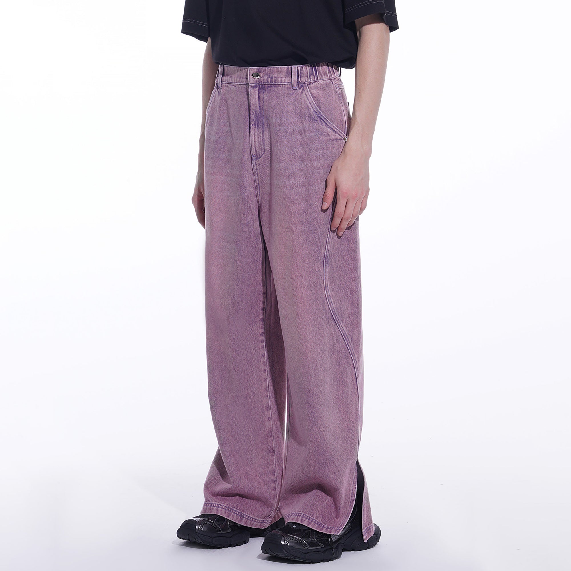 TIWILLTANG Side-Cut Oversized Jeans