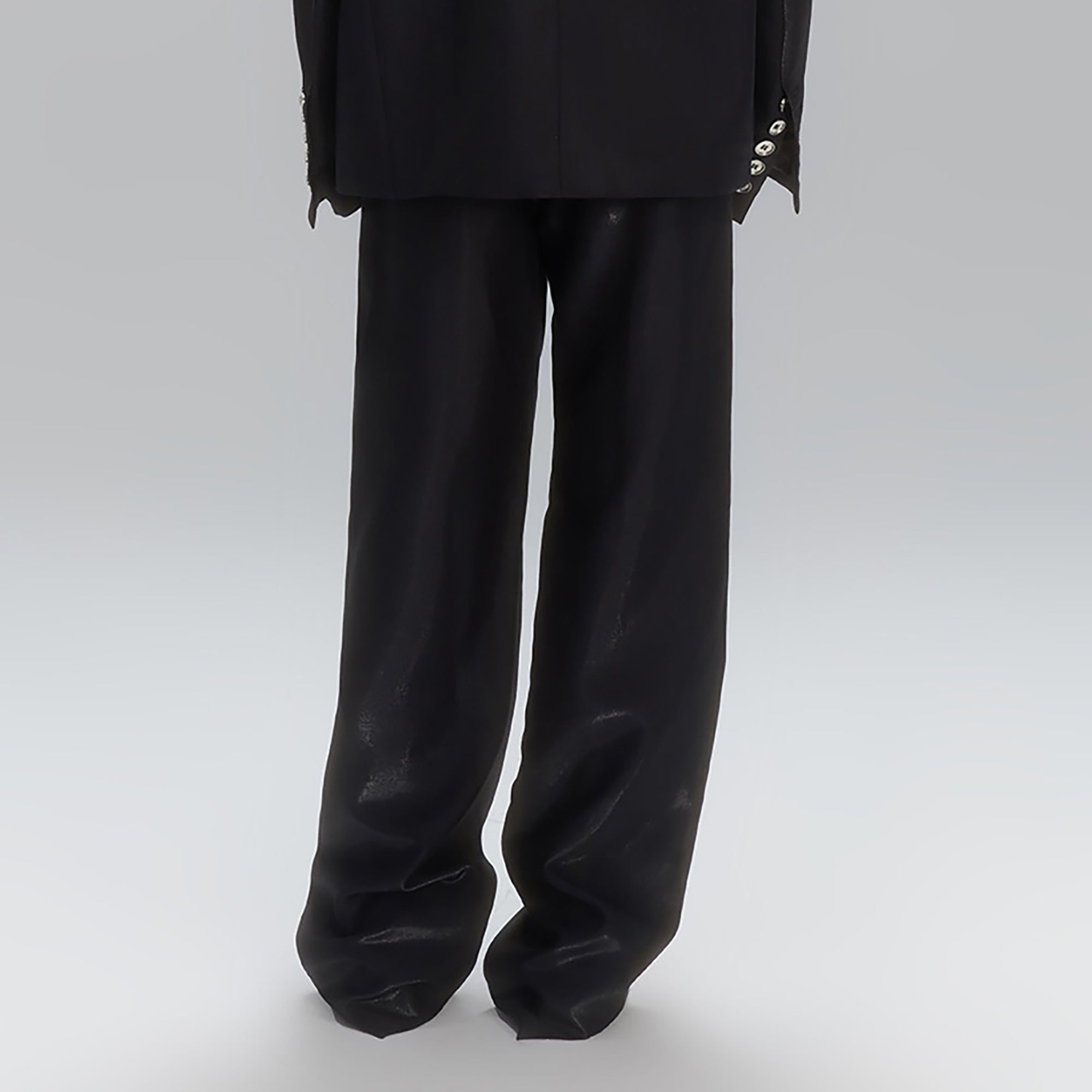 TIWILLTANG Satin Wide-Leg Drape Trousers