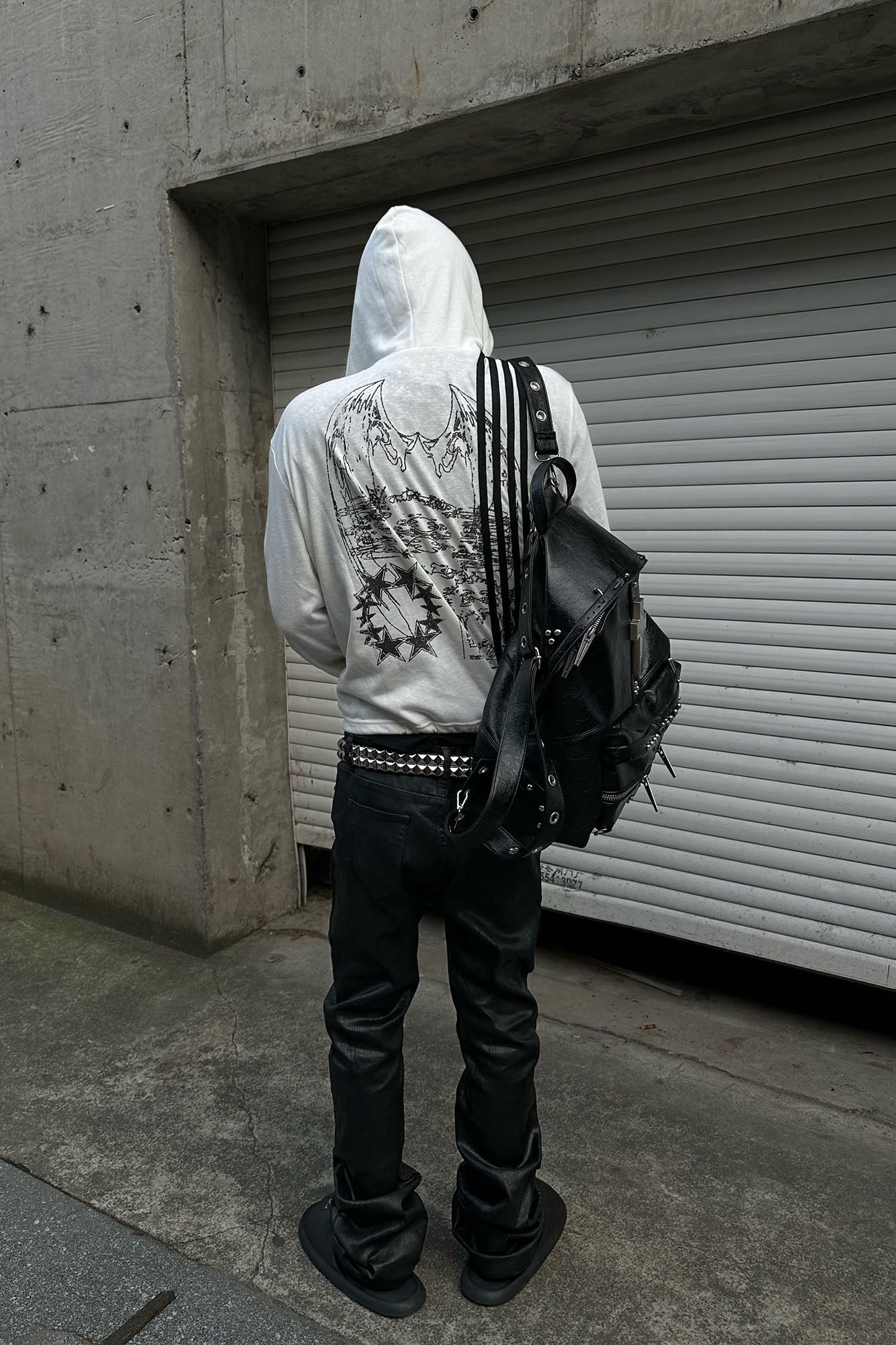SAXGENWON Dreamcore Thorn Full-Print Zip-Up Hoodie
