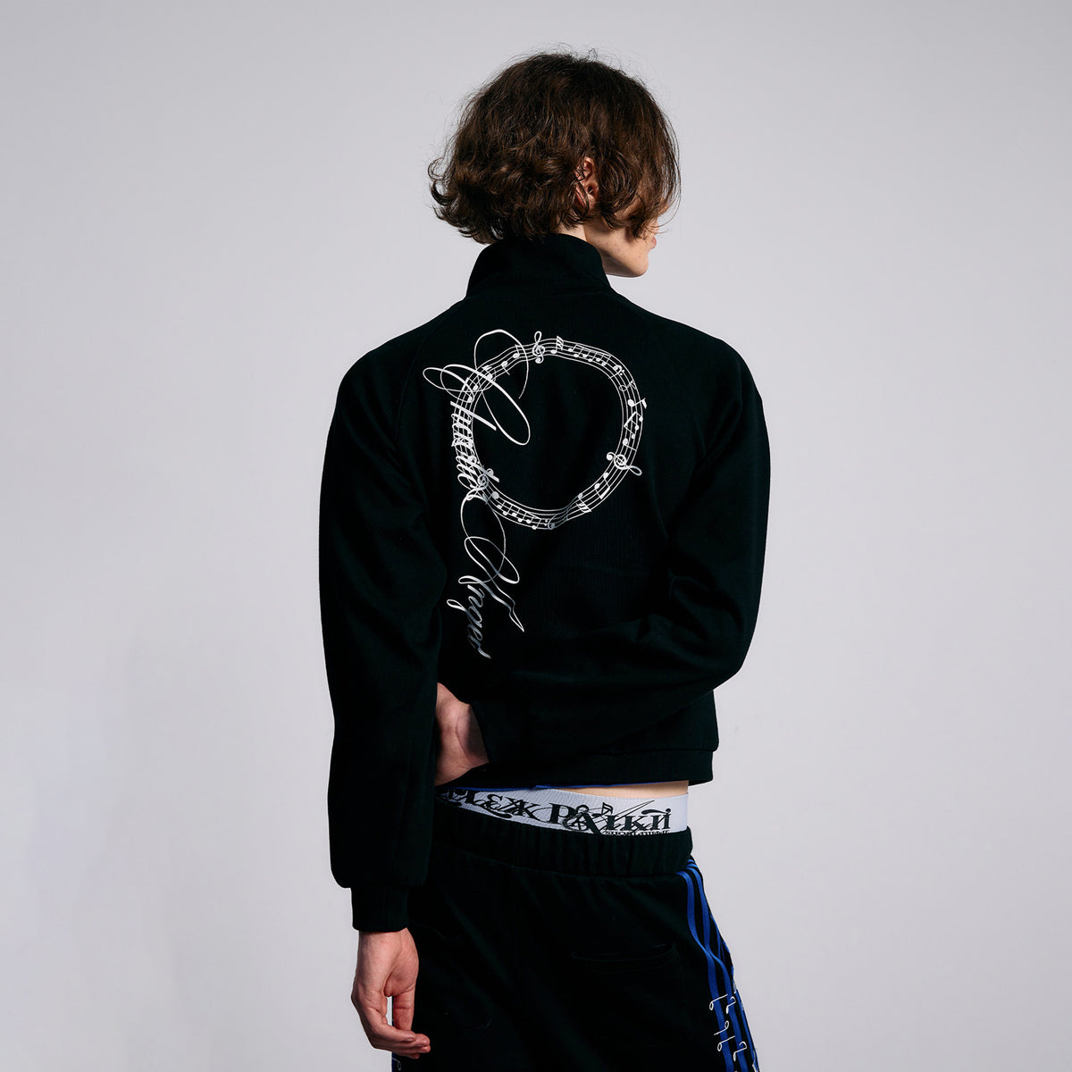 PAIKI Blues Track Embroidered Collar Jacket