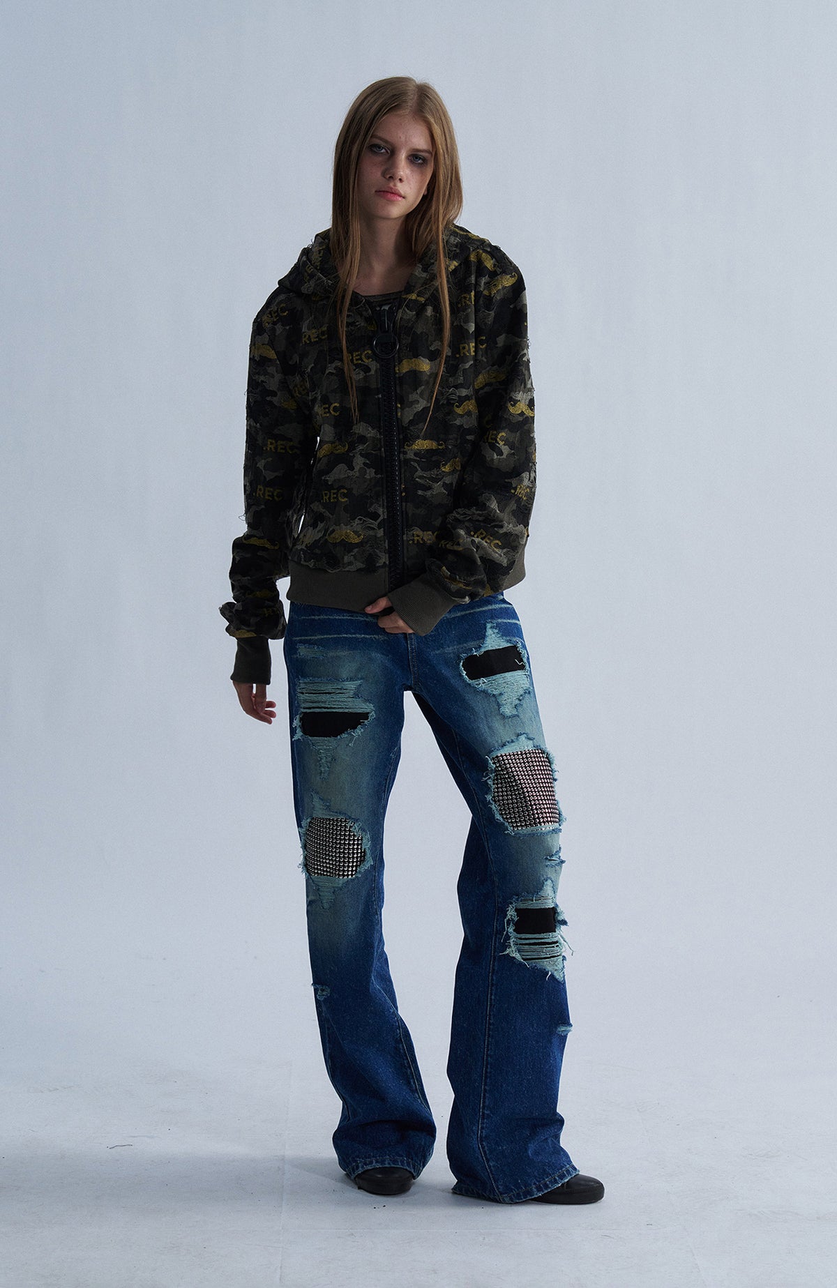 PAIKI Full-Print Zip-Up Hoodie