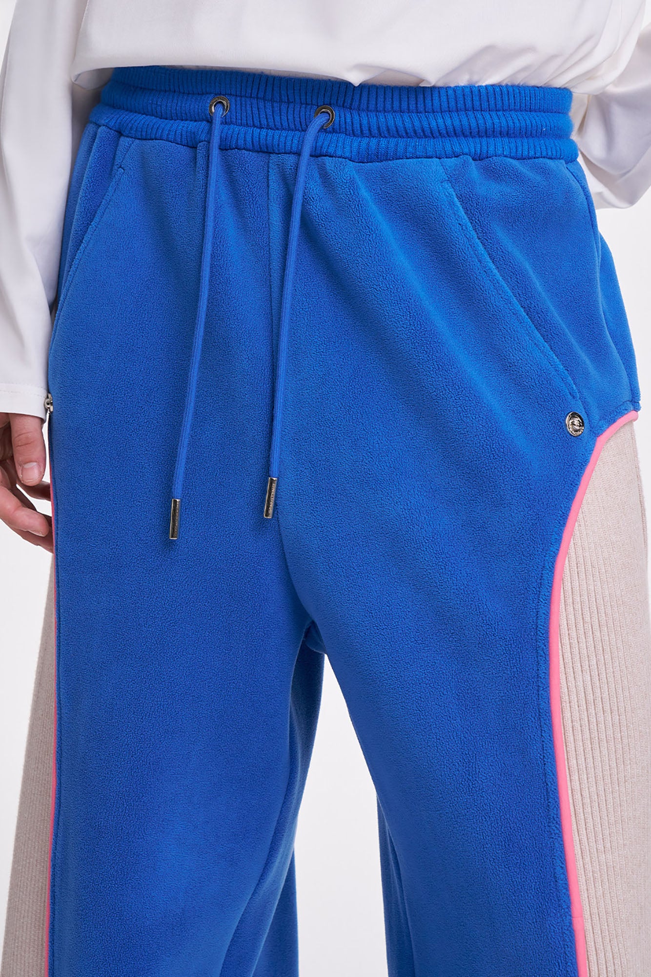 TIWILLTANG Ribbed Contrast Panel Oversized Sweatpants