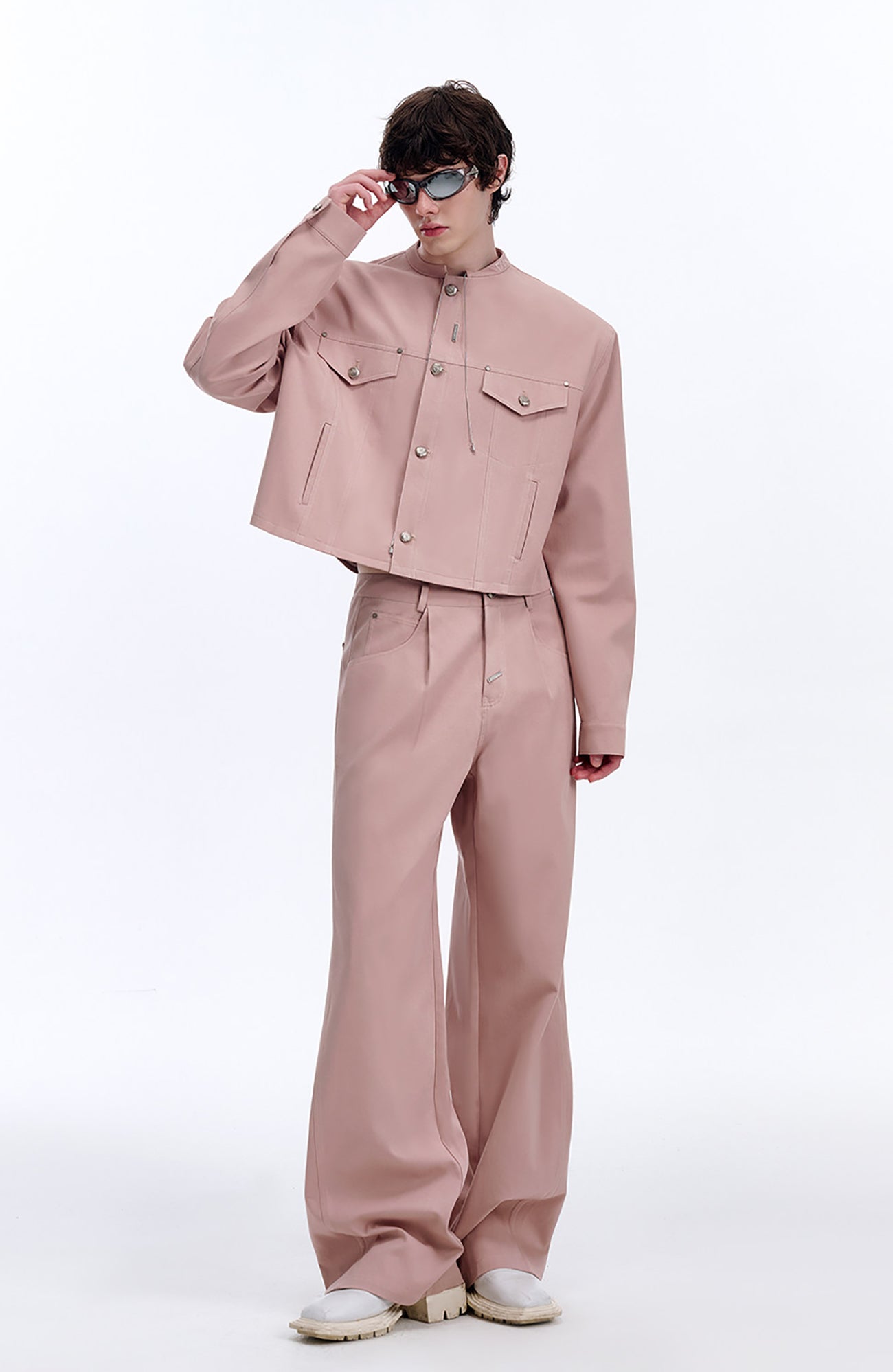 TIWILLTANG Retro Stitched Paneled Oversized Pants