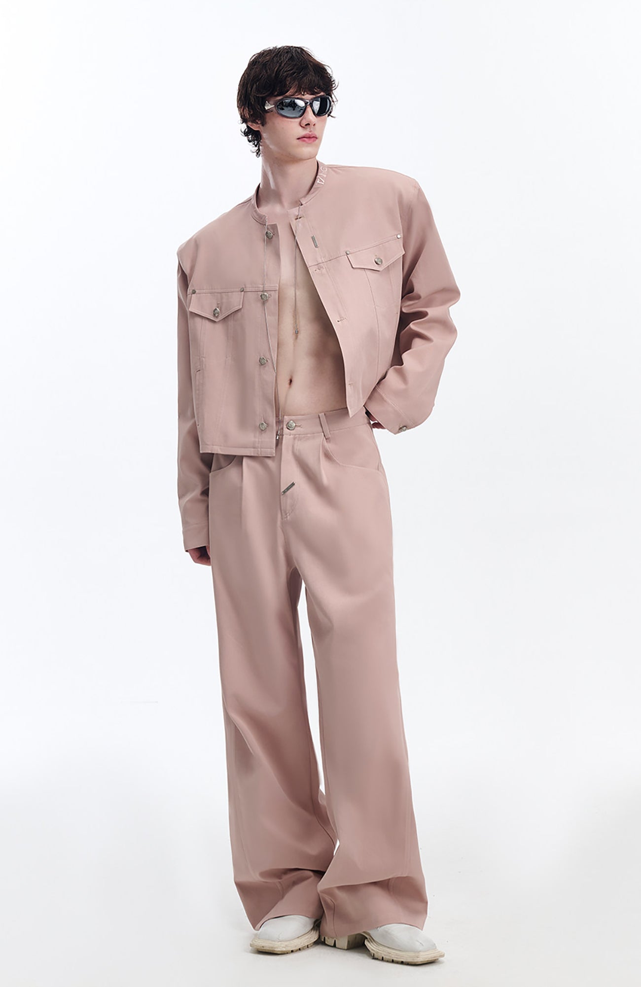 TIWILLTANG Retro Stitched Paneled Oversized Pants