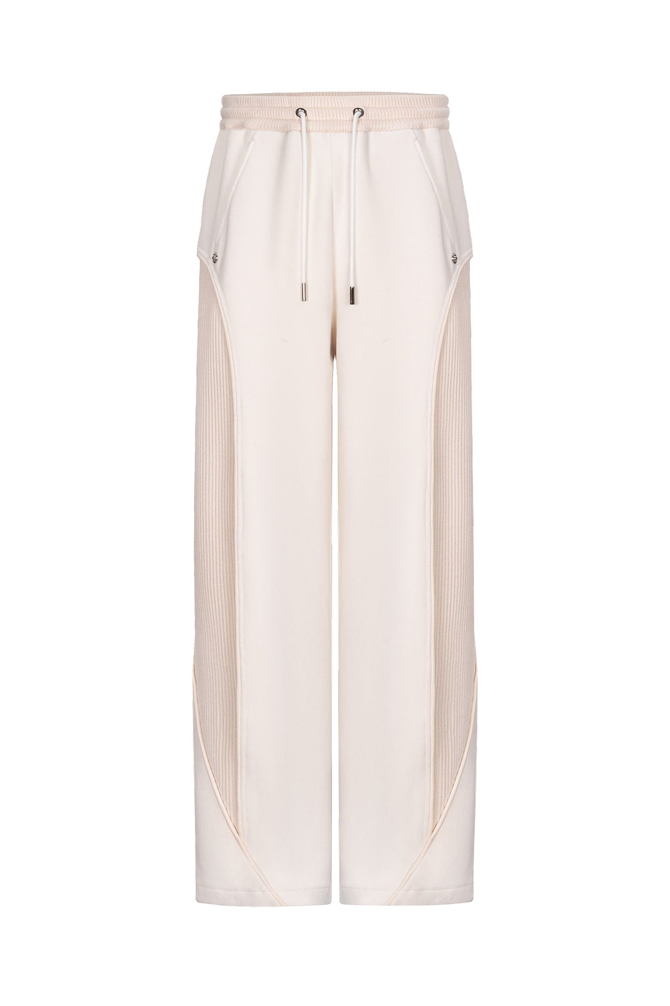 TIWILLTANG Ribbed Contrast Panel Oversized Sweatpants