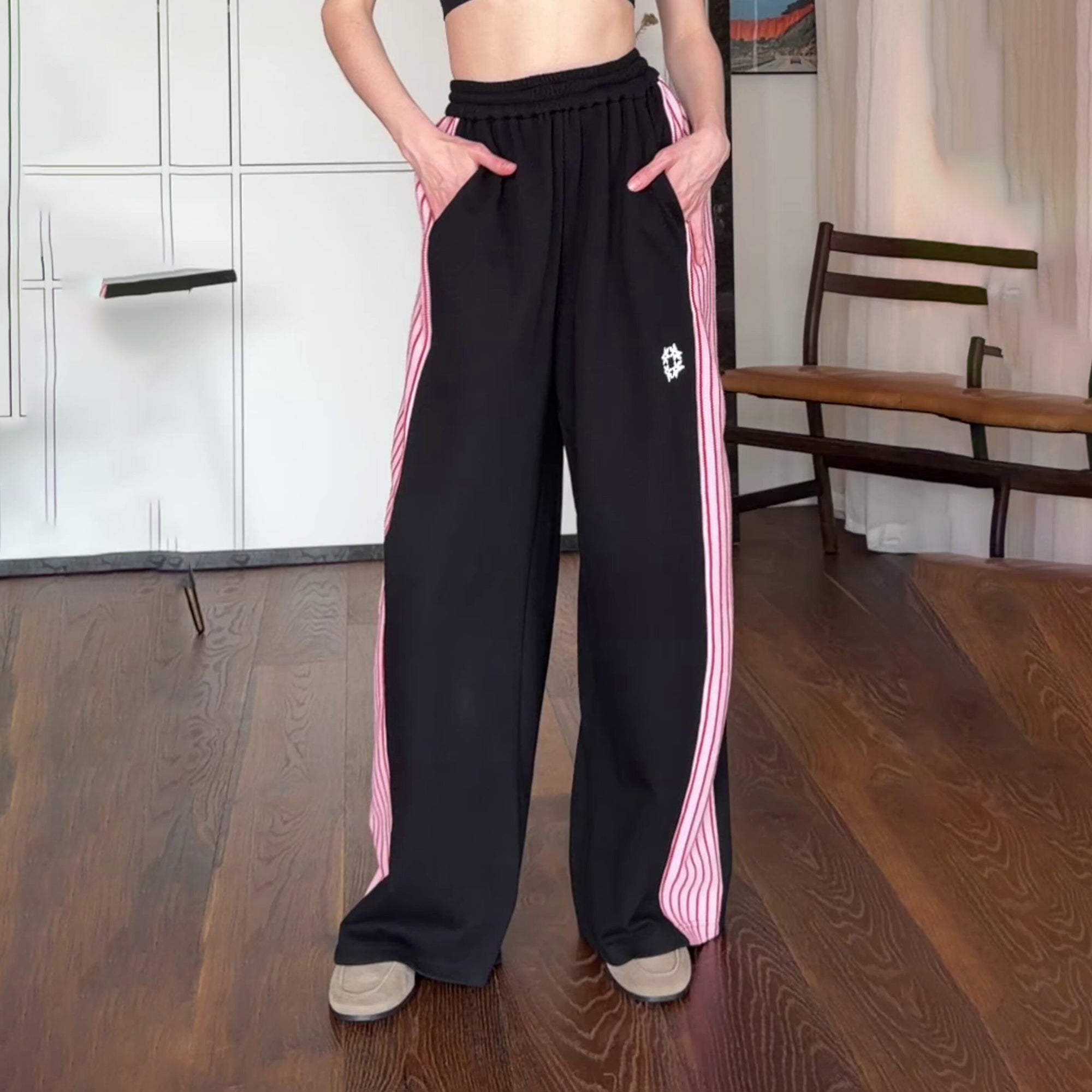 MIICHOUS Contrast Stripes Panel Pants, premium urban and streetwear designers apparel on PROJECTISR.com, MIICHOUS