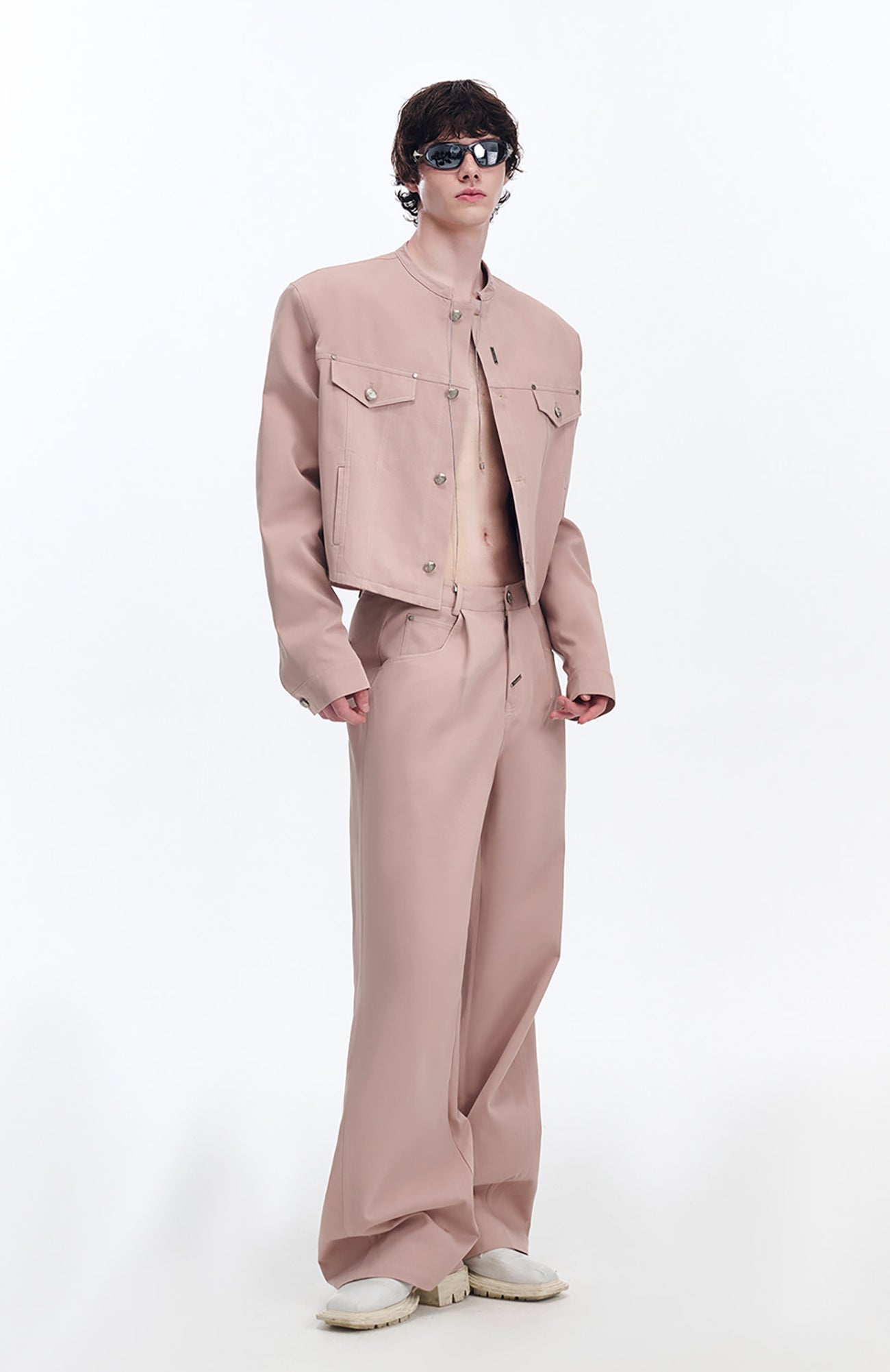 TIWILLTANG Retro Stitched Paneled Oversized Pants