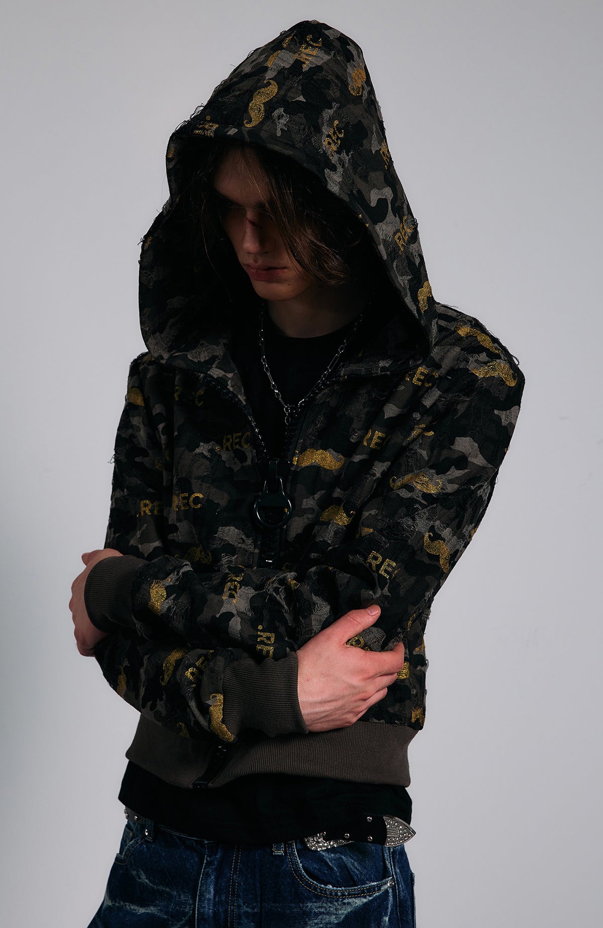 PAIKI Full-Print Zip-Up Hoodie