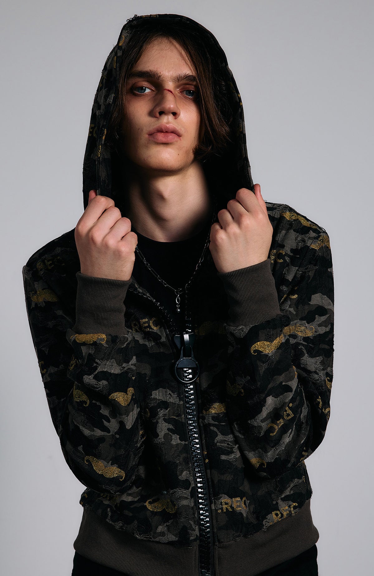 PAIKI Full-Print Zip-Up Hoodie