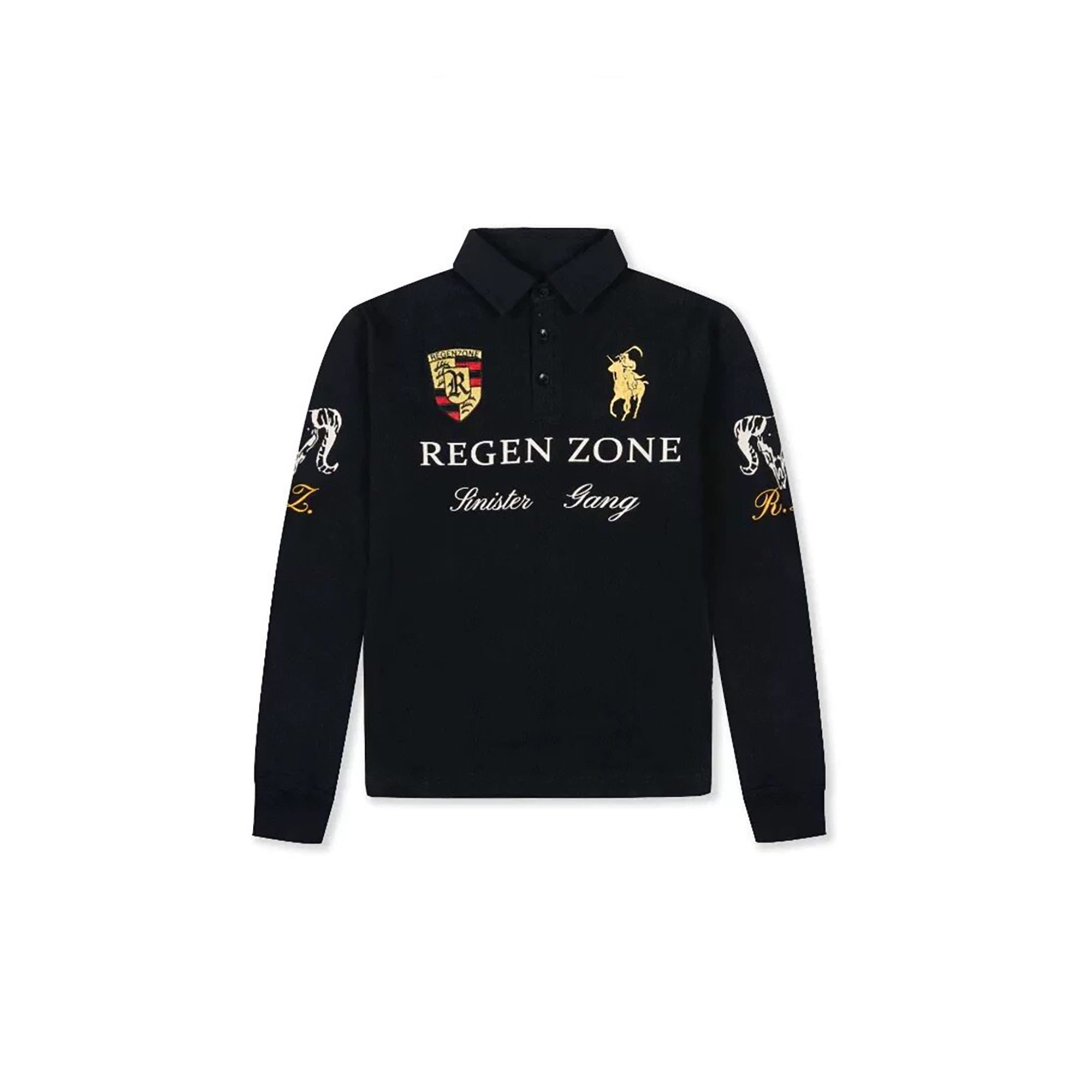 REGEN ZONE Retro Embroidered Fitted Polo