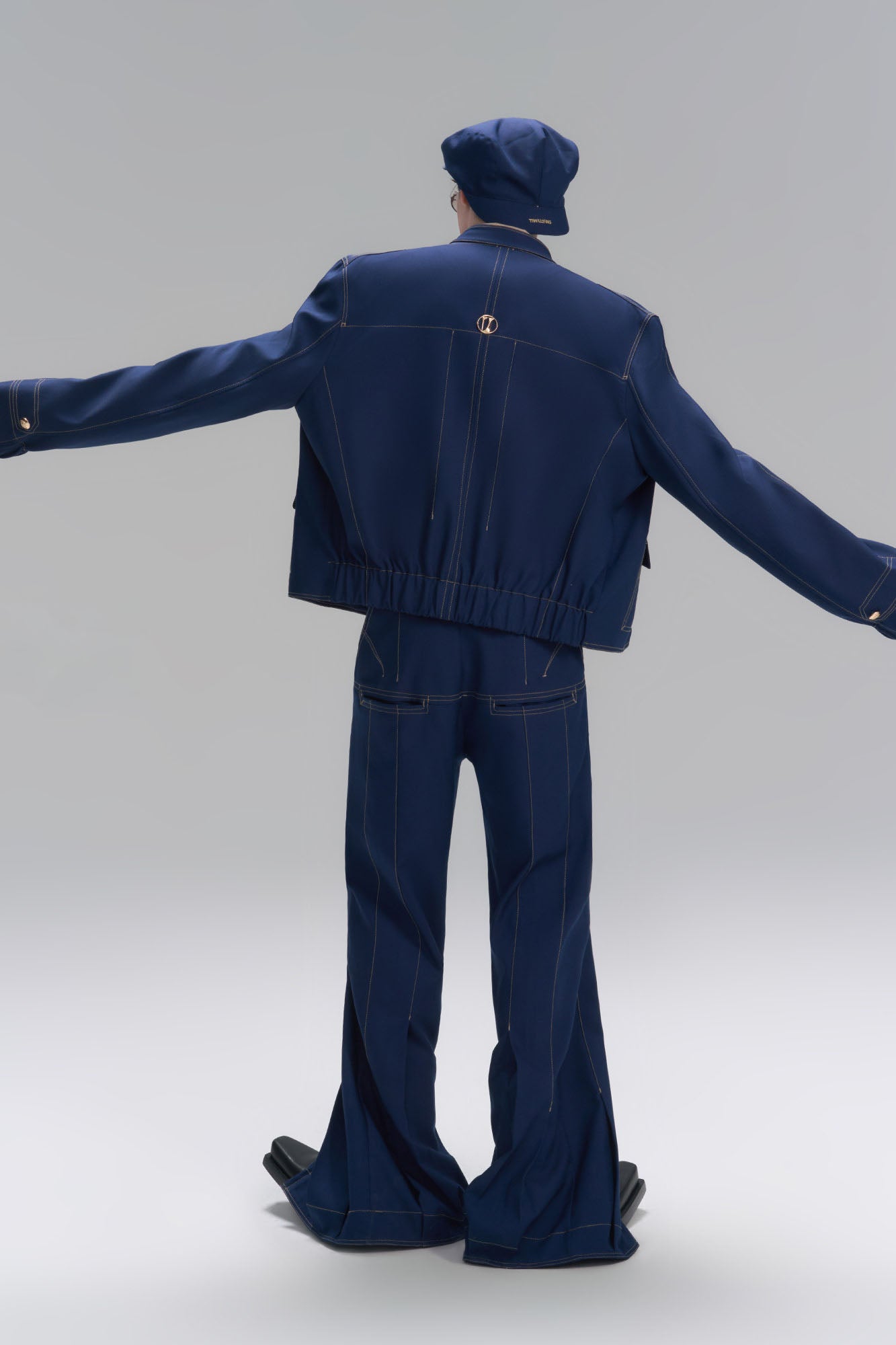 TIWILLTANG Stitched Badge-Embroidered Jacket