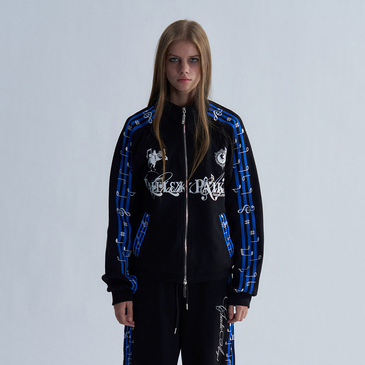 PAIKI Blues Track Embroidered Collar Jacket
