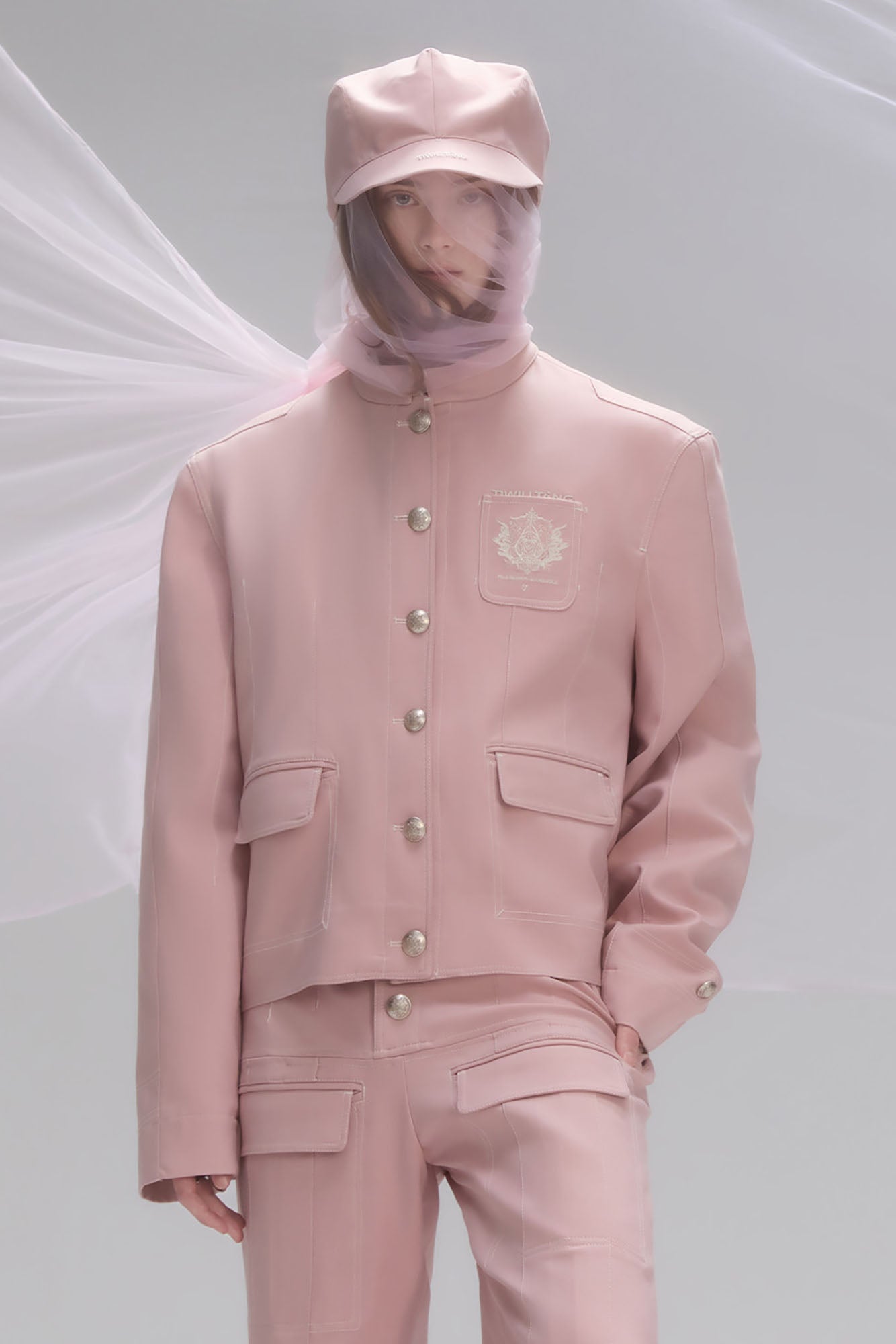 TIWILLTANG Stitched Badge-Embroidered Jacket