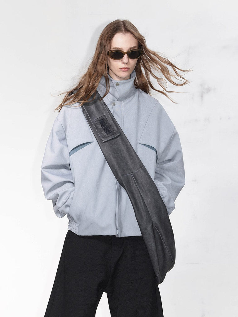 49PERCENT LABELROOM Deconstructed Spliced Rivet Jacket, premium urban and streetwear designers apparel on PROJECTISR.com, 49PERCENT