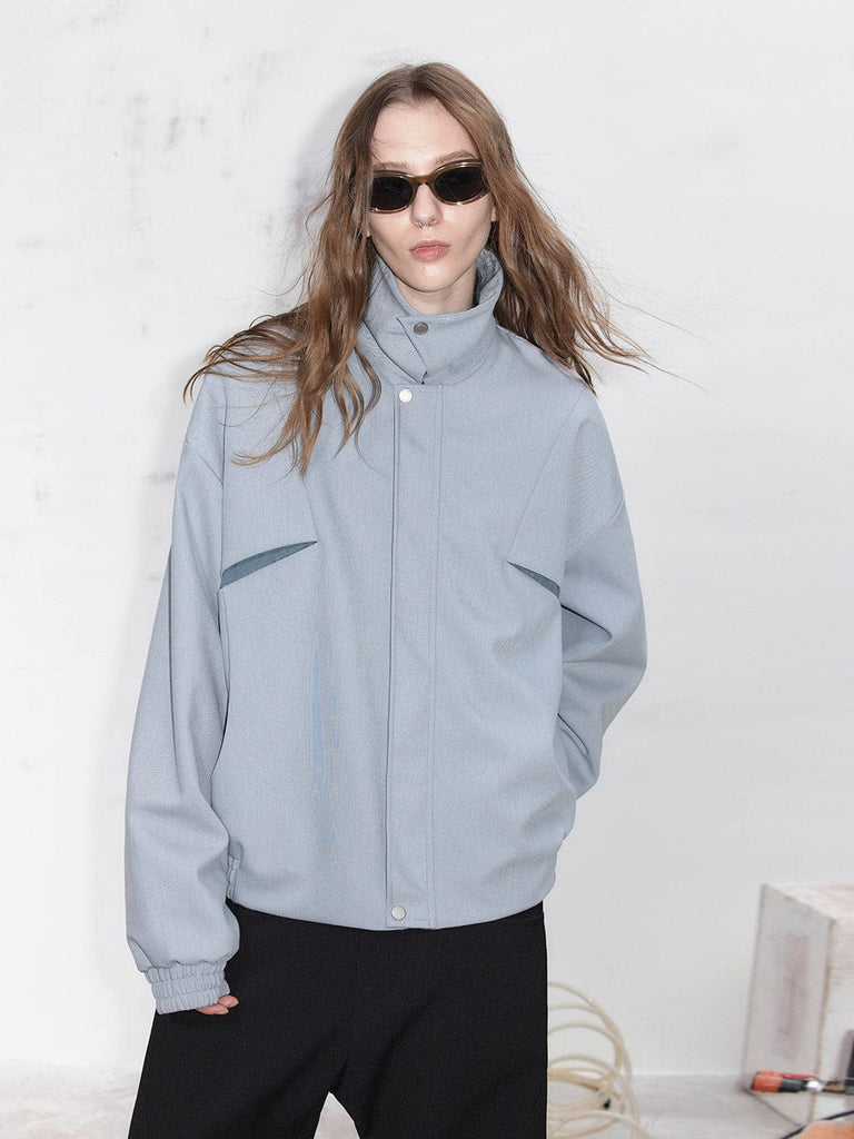 49PERCENT LABELROOM Deconstructed Spliced Rivet Jacket, premium urban and streetwear designers apparel on PROJECTISR.com, 49PERCENT