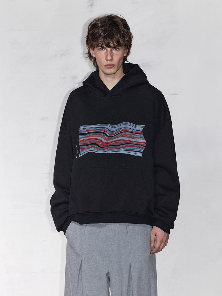 49PERCENT LABELROOM Embroidery Waves Hoodie, premium urban and streetwear designers apparel on PROJECTISR.com, 49PERCENT