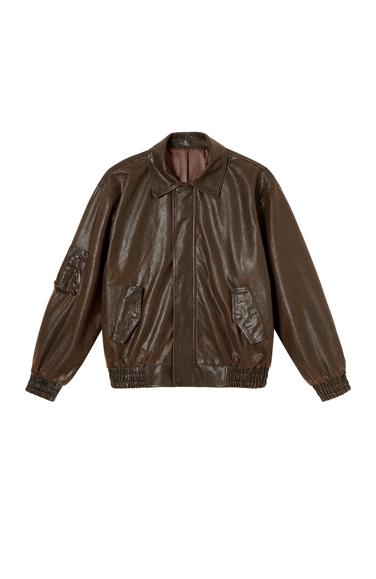 CLP Distressed Faux Leather Aviator Jacket, premium urban and streetwear designers apparel on PROJECTISR.com, CLP