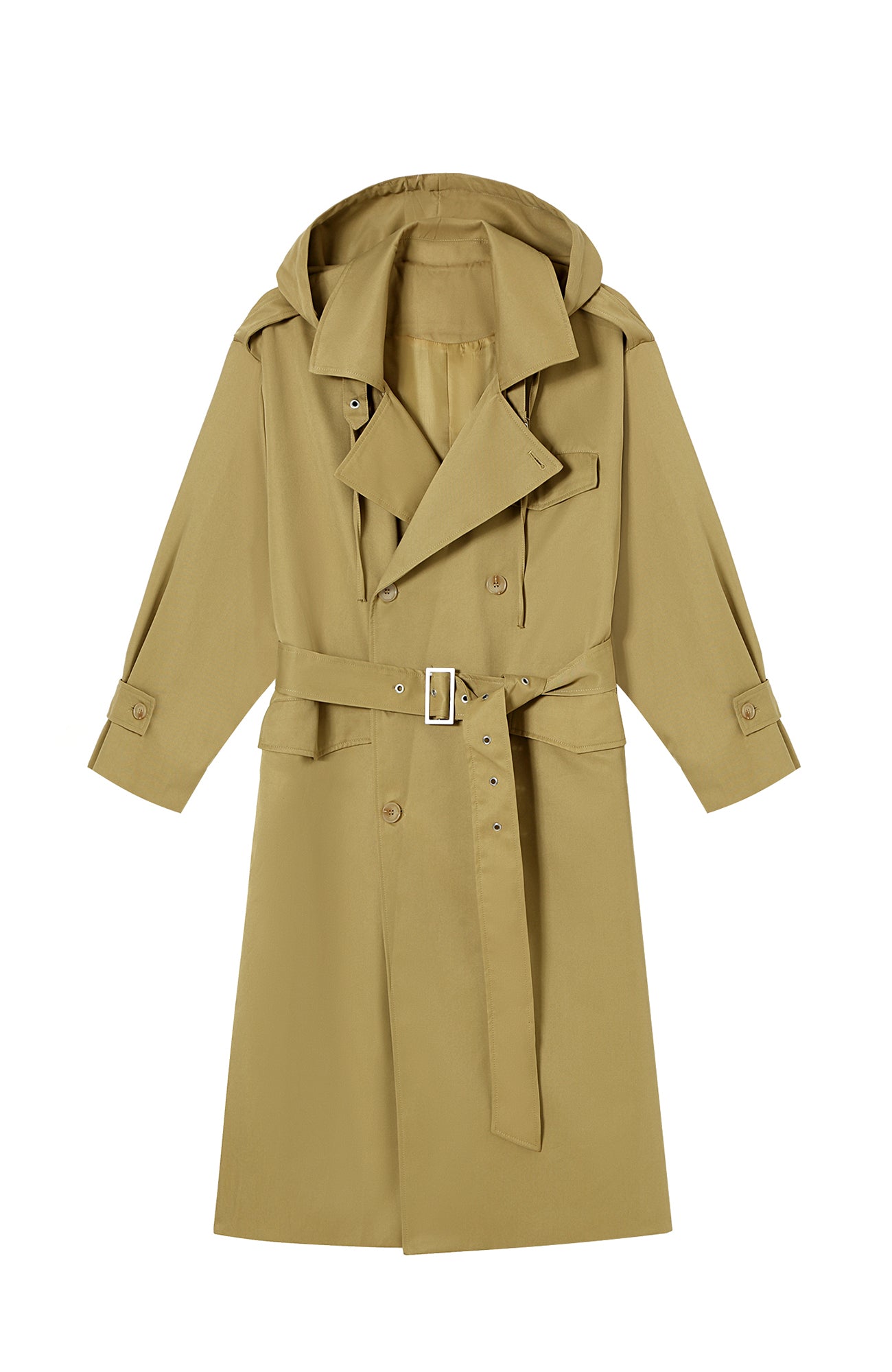 CLP Utility Belted Hooded Trench Coat, premium urban and streetwear designers apparel on PROJECTISR.com, CLP