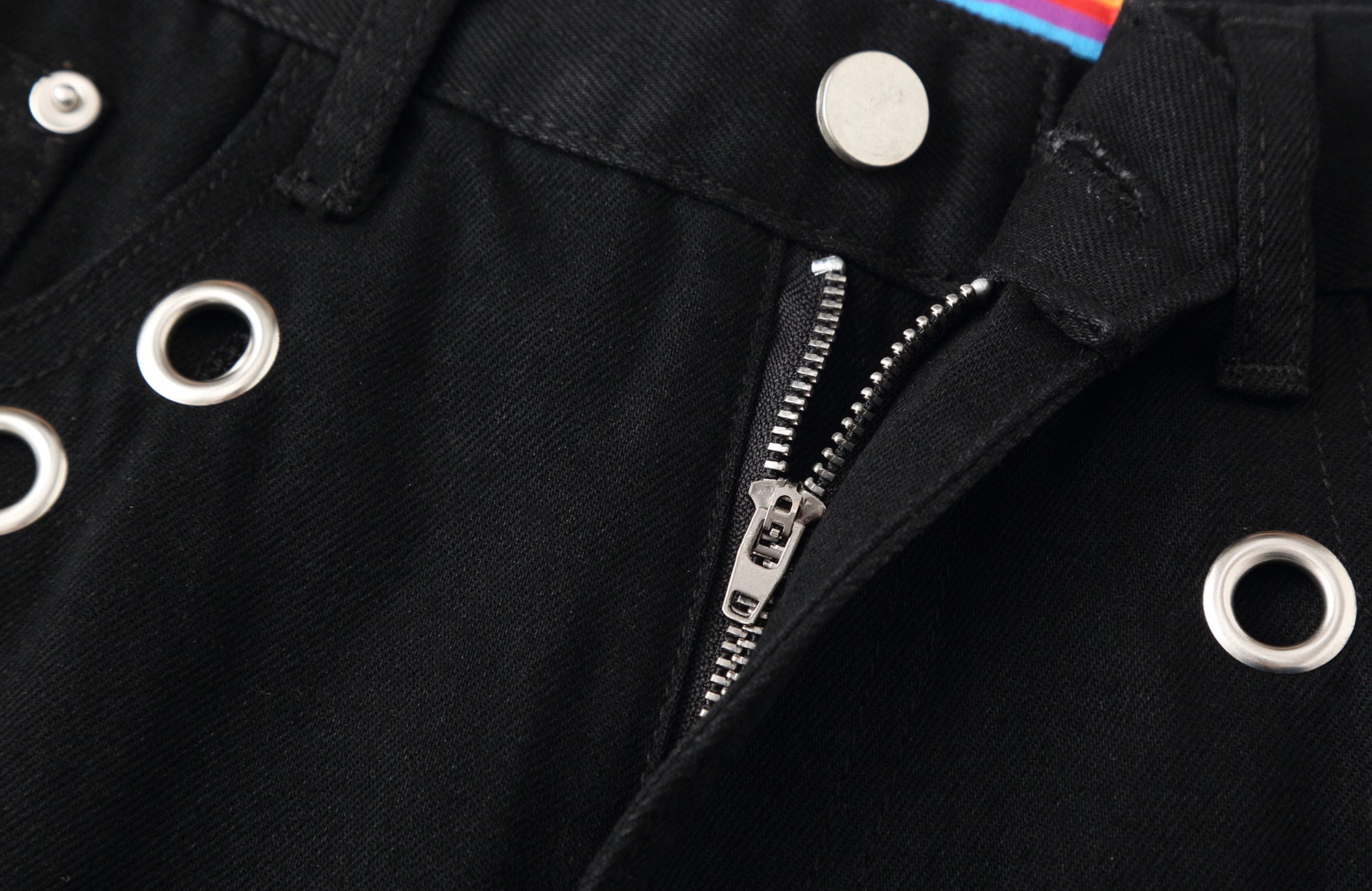 CLP Eyelet-Stud Stacked Hem Flared Jeans, premium urban and streetwear designers apparel on PROJECTISR.com, CLP