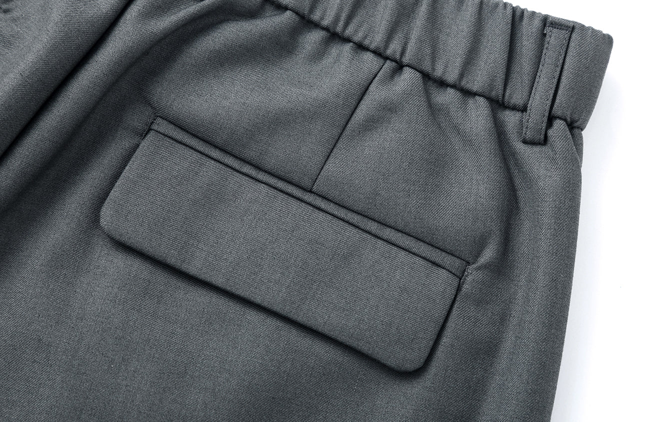 CLP Essential Pleat Curved-Leg Trousers, premium urban and streetwear designers apparel on PROJECTISR.com, CLP