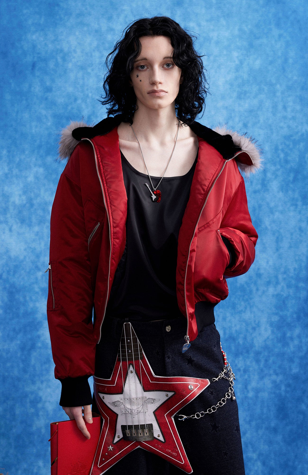 OIPWORD Studded Convertible Hood Nylon Puffer Jacket