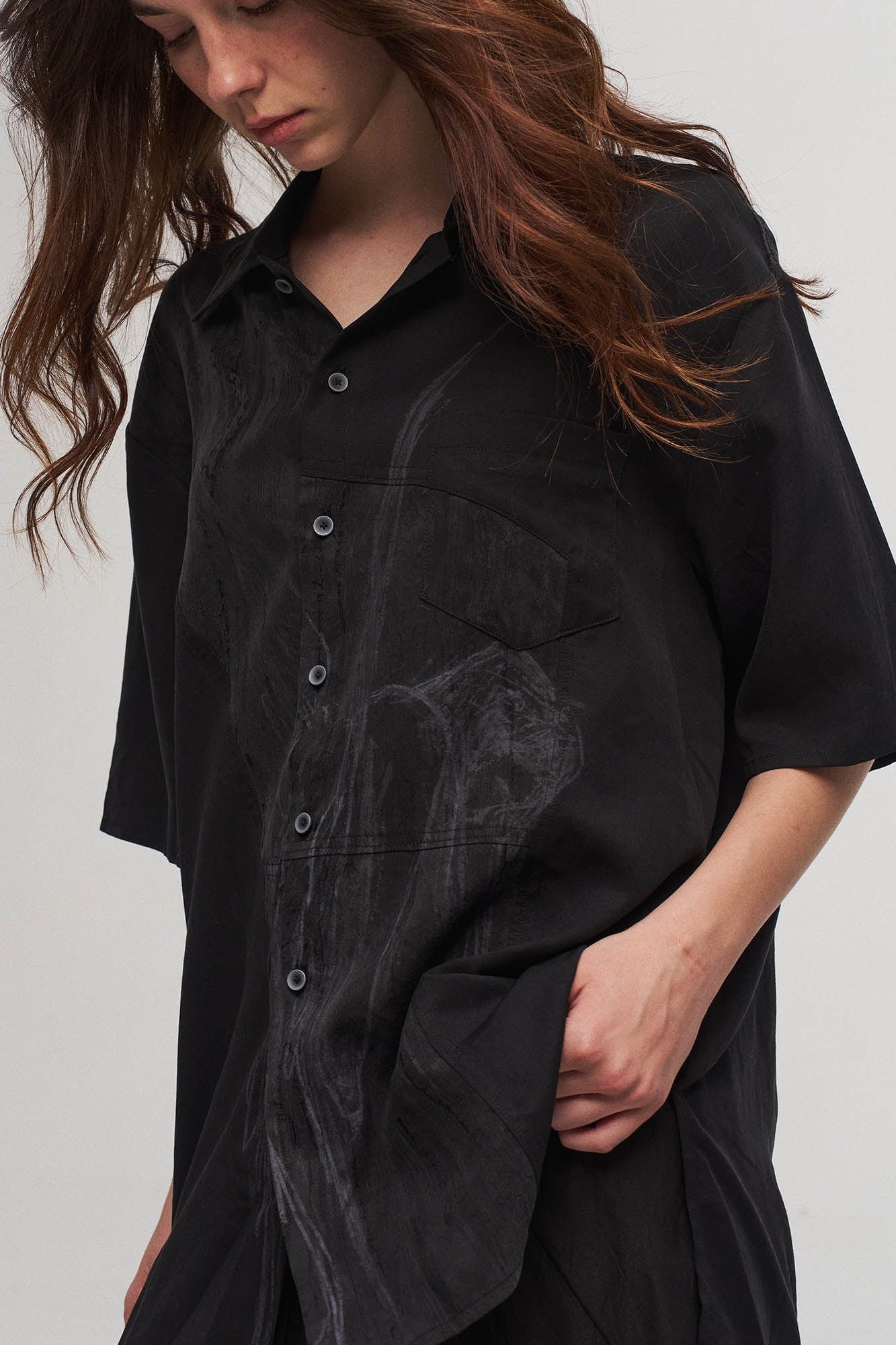 ILNya Nieternite Nifutur Dark Angel Paneled Half Shirt, premium urban and streetwear designers apparel on PROJECTISR.com, ILNya Nieternite Nifutur