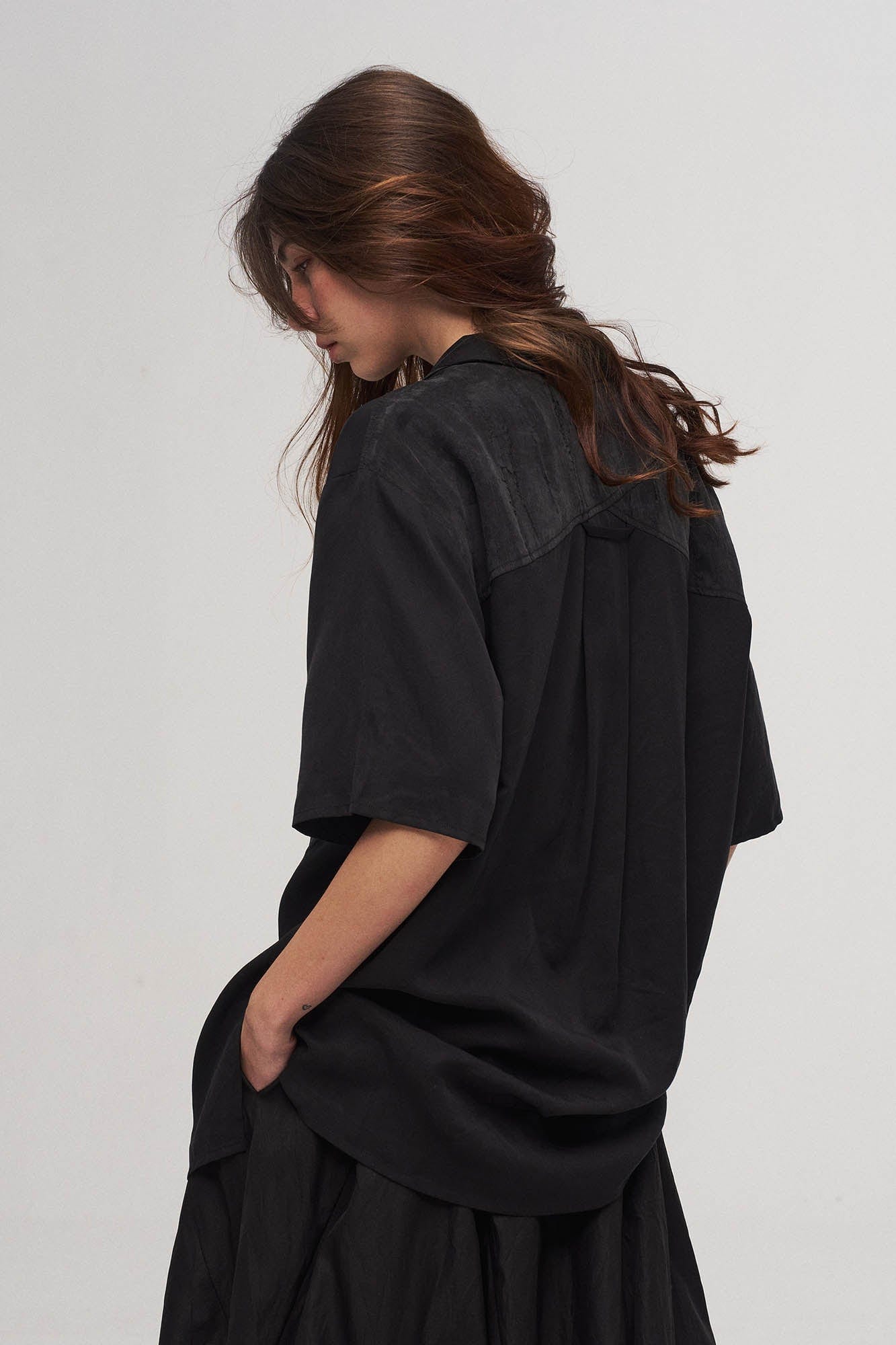 ILNya Nieternite Nifutur Dark Angel Paneled Half Shirt, premium urban and streetwear designers apparel on PROJECTISR.com, ILNya Nieternite Nifutur