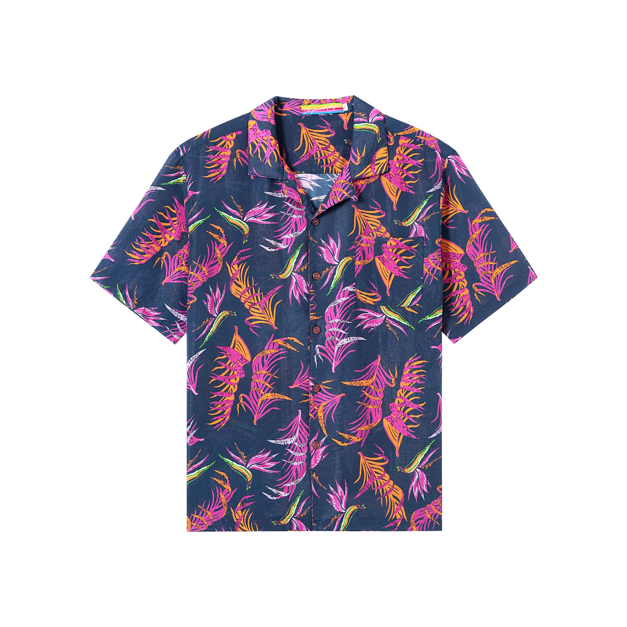 CLP Retro Feather Full-Print Half-Sleeve Shirt