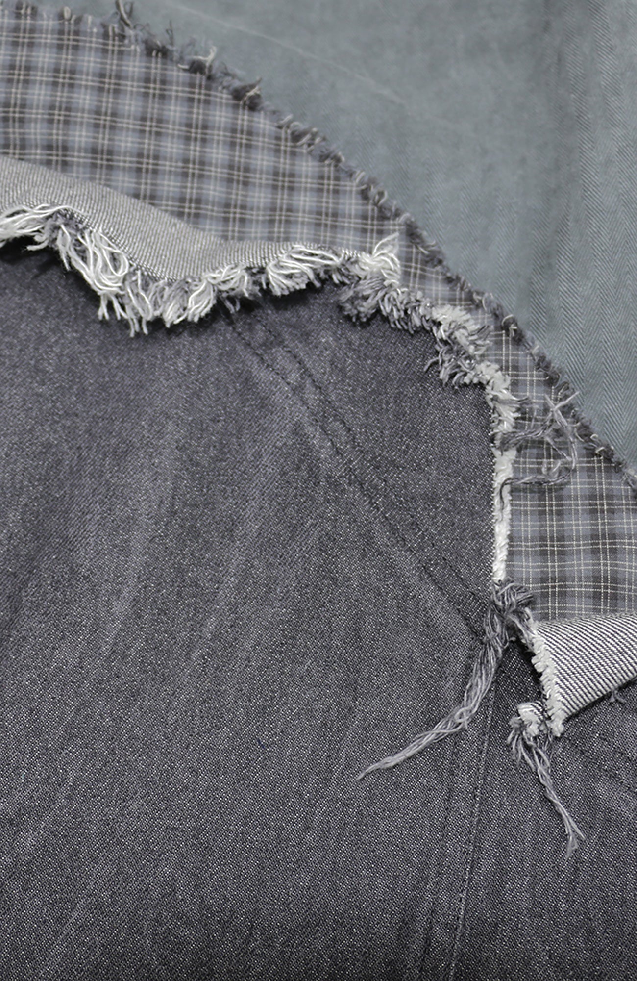 RELABEL Gradient Wash Denim Panel Balloon Pants Gray