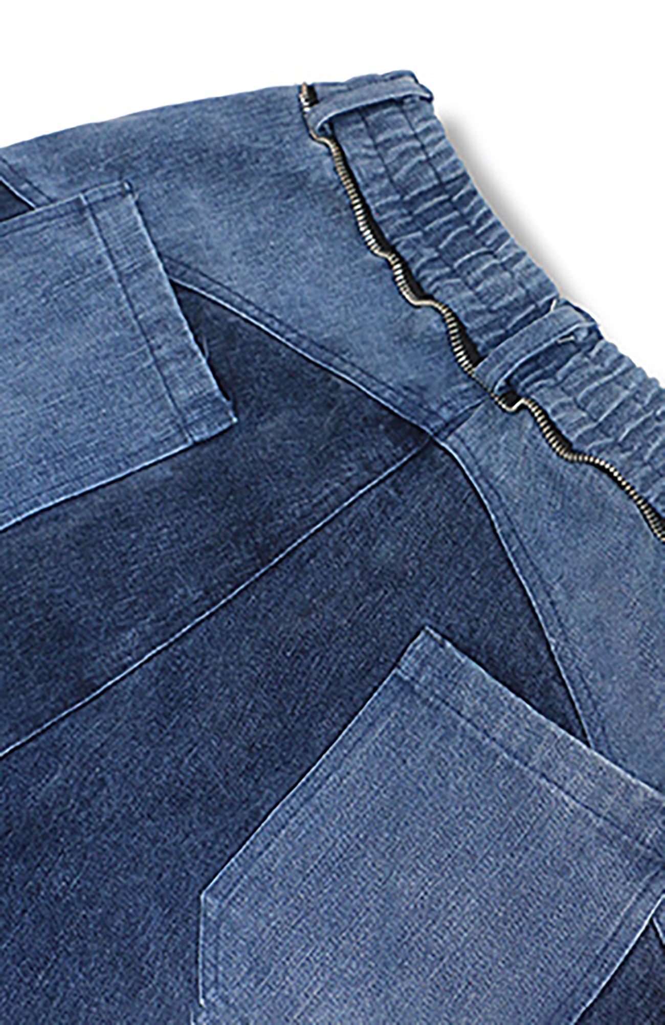 RELABEL Detachable Washed Pleated Jeans