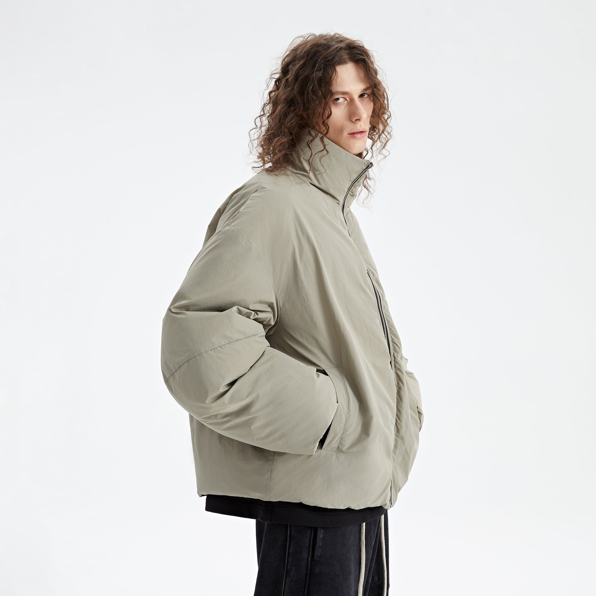 ORGANIC EMOTION Reversible Oversized Waterproof Down Jacket