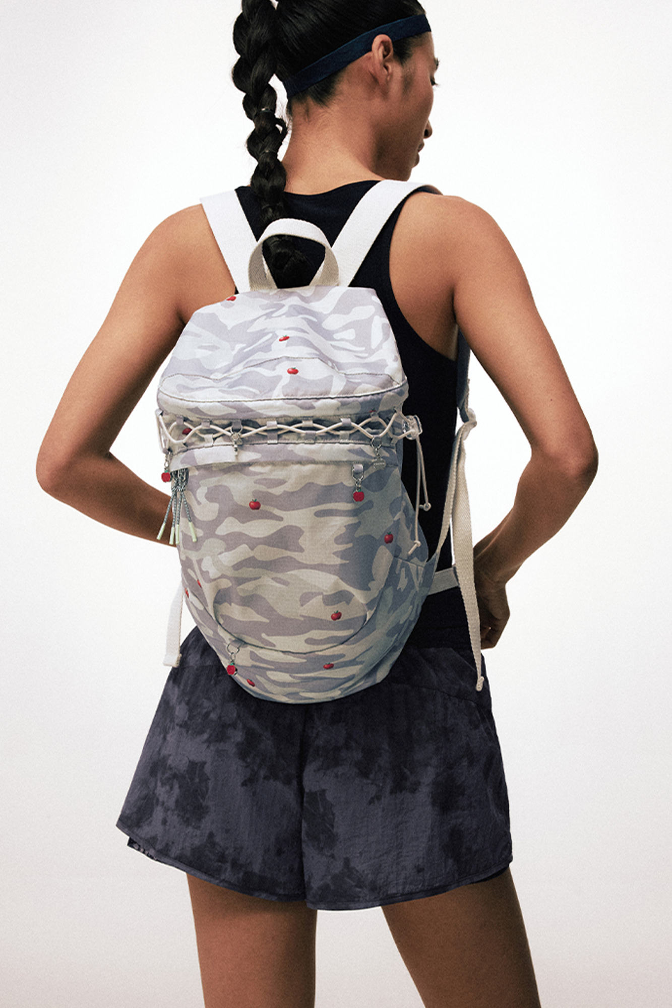 CONPCONP Apple Graphic Camo Backpack