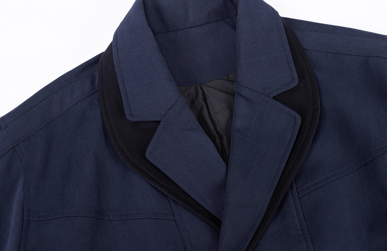 ESAIAS Paneled Double-Lapel Bomber Jacket