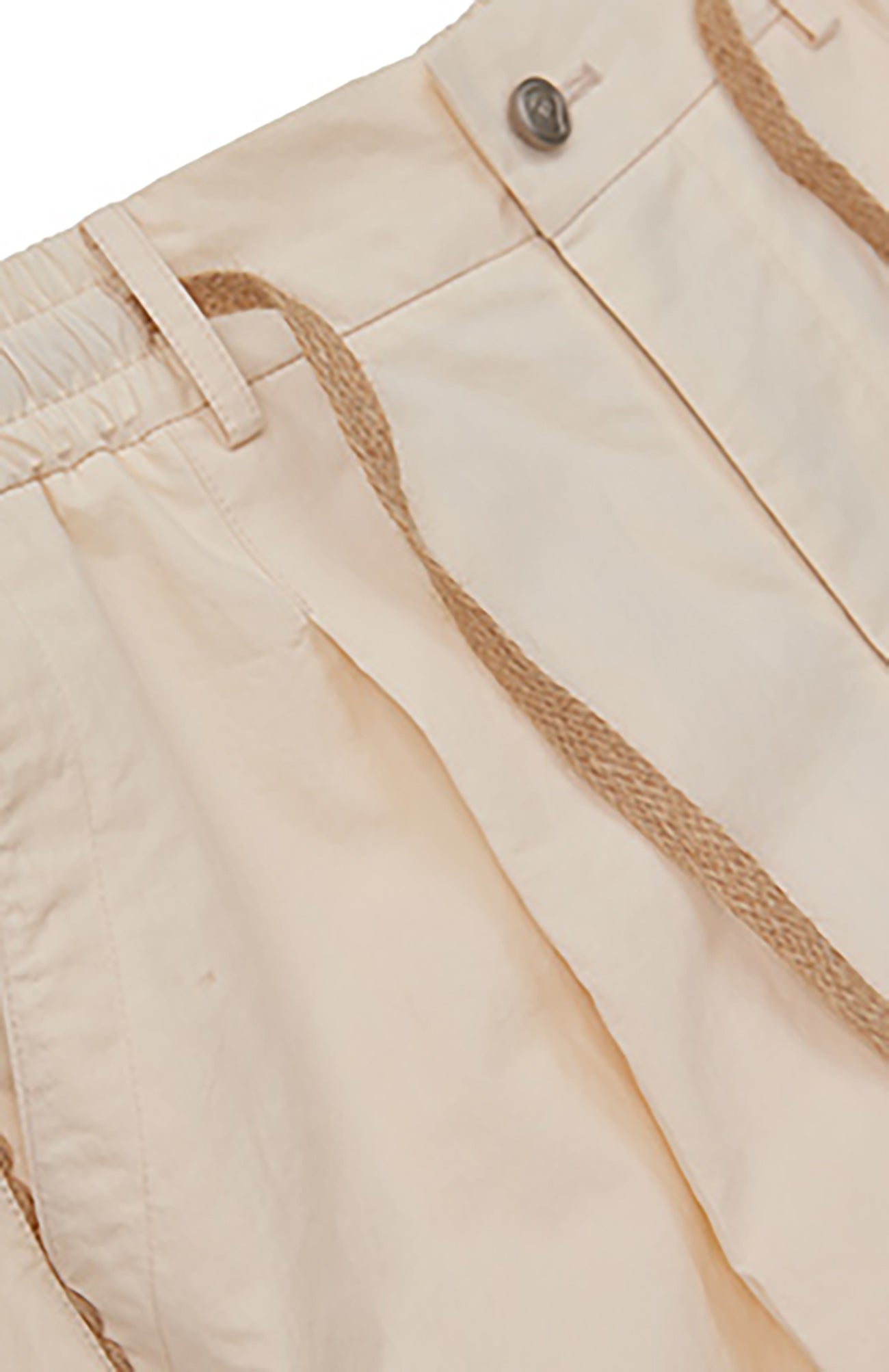 RELABEL Pleated Drawstring Cuff Parachute Pants Red / Apricot