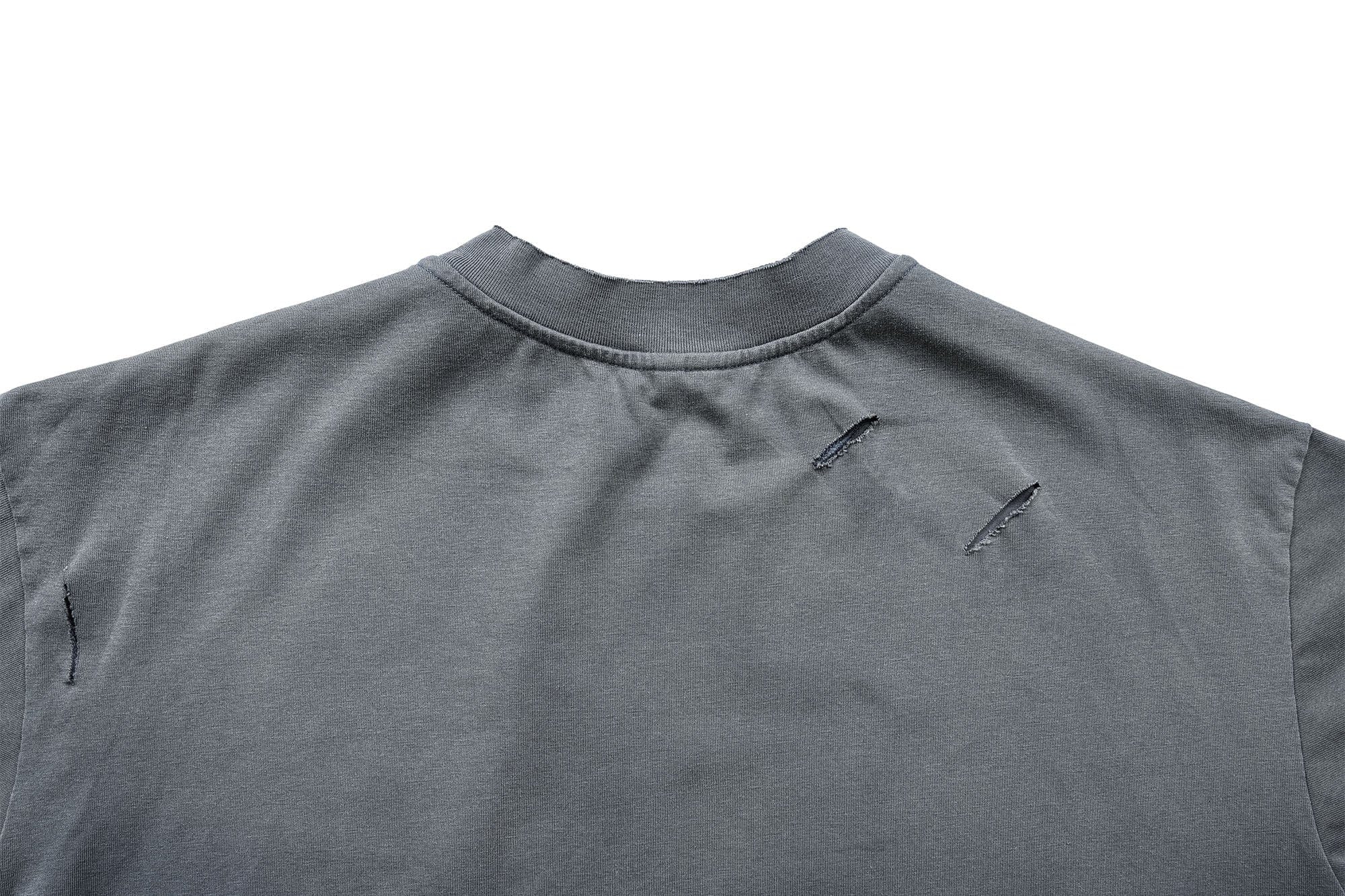 UNDERWATER Washed Ripped Gradient T-Shirt Blue, premium urban and streetwear designers apparel on PROJECTISR.com, UNDERWATER
