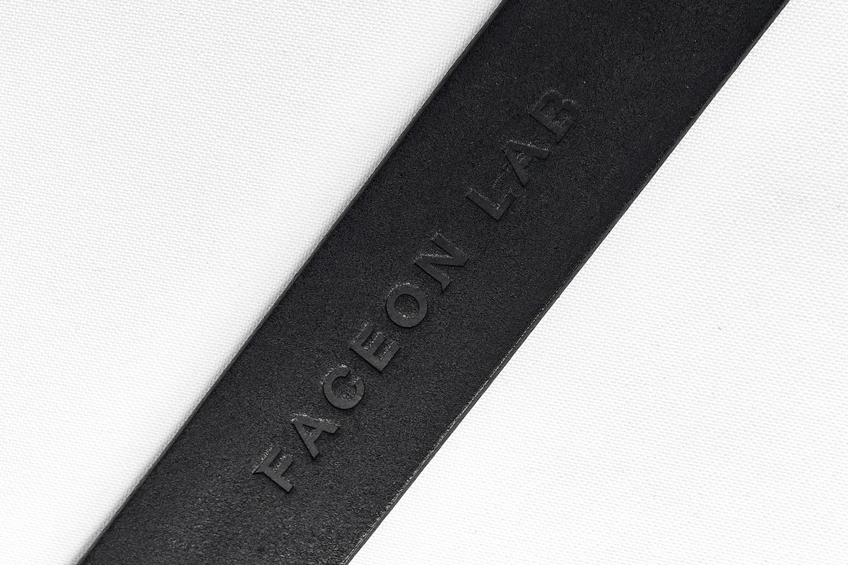FACEONLAB Gemini Embossed Buckle Retro Faux Leather Belt