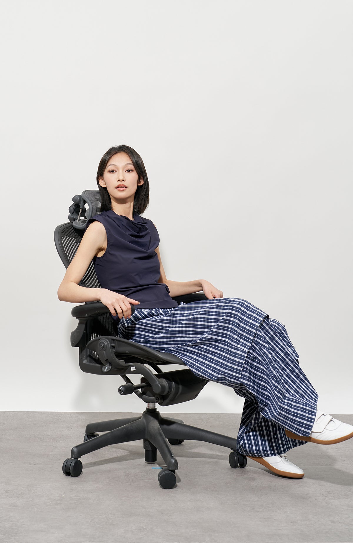 FMACM Detachable Plaid Straight-Leg Pants