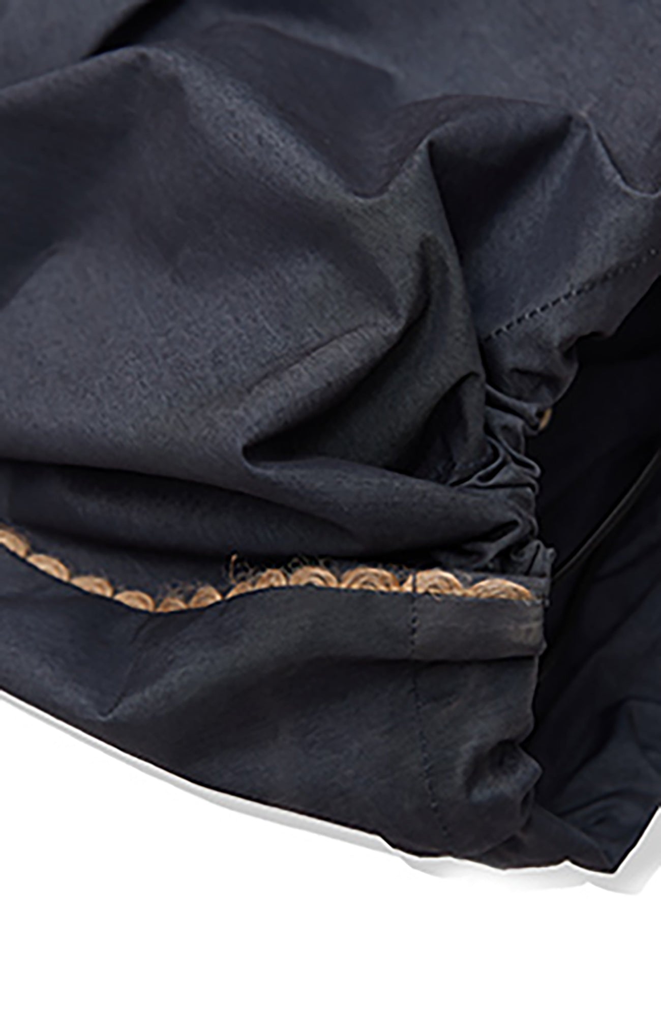 RELABEL Pleated Drawstring Cuff Parachute Pants Navy / Purple