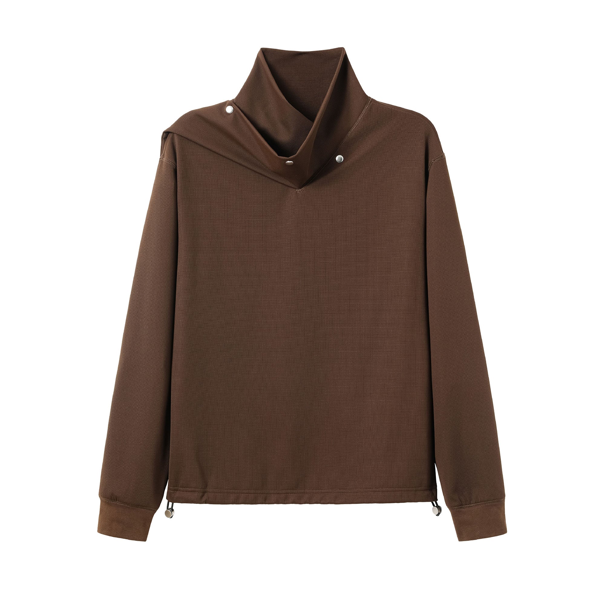 ALVNG AR ANTS Asymmetric Scarf-Neck High-Collar Pullover, premium urban and streetwear designers apparel on PROJECTISR.com, ALVNG AR ANTS