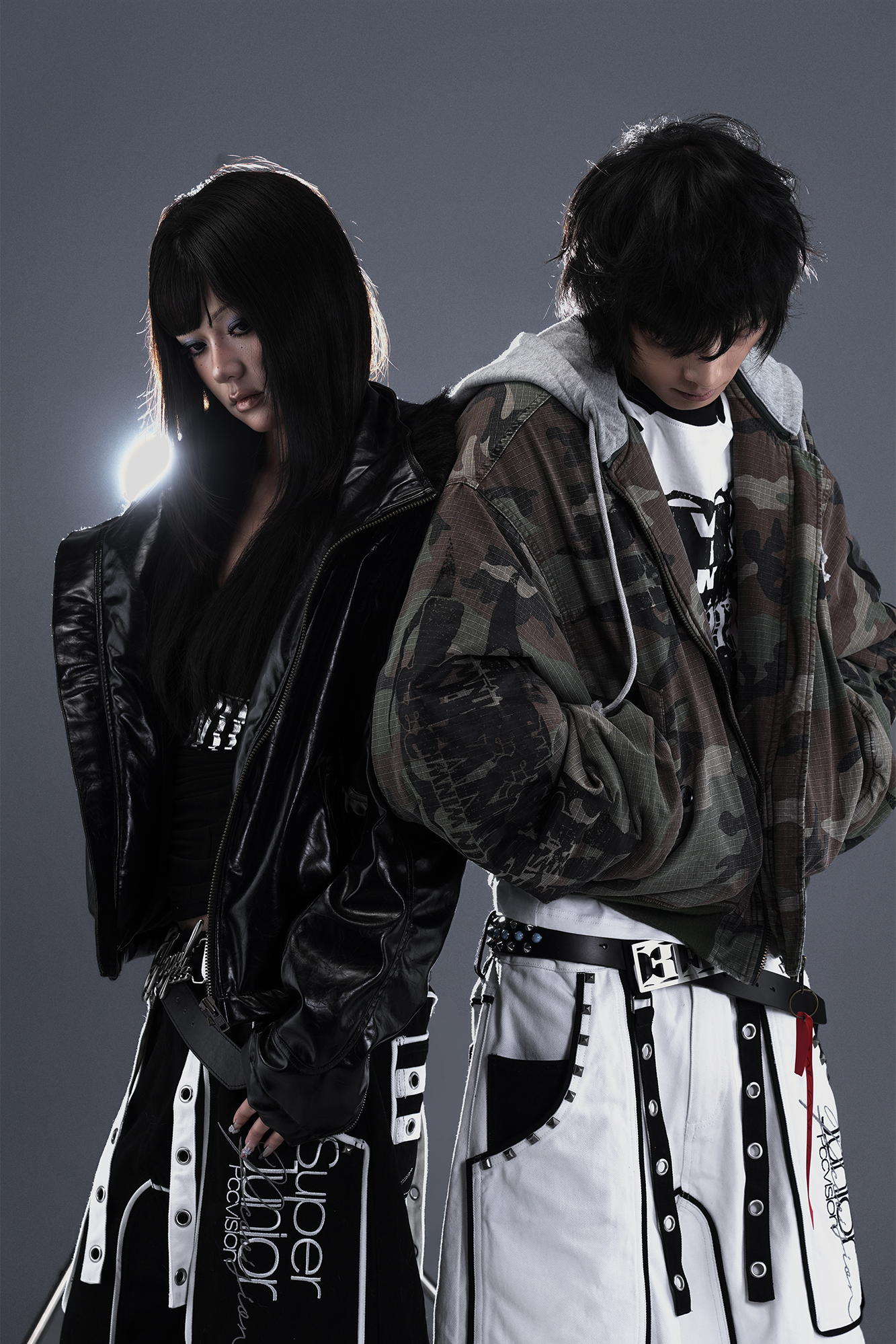 PCCVISION Detachable-Hood Camo Bomber