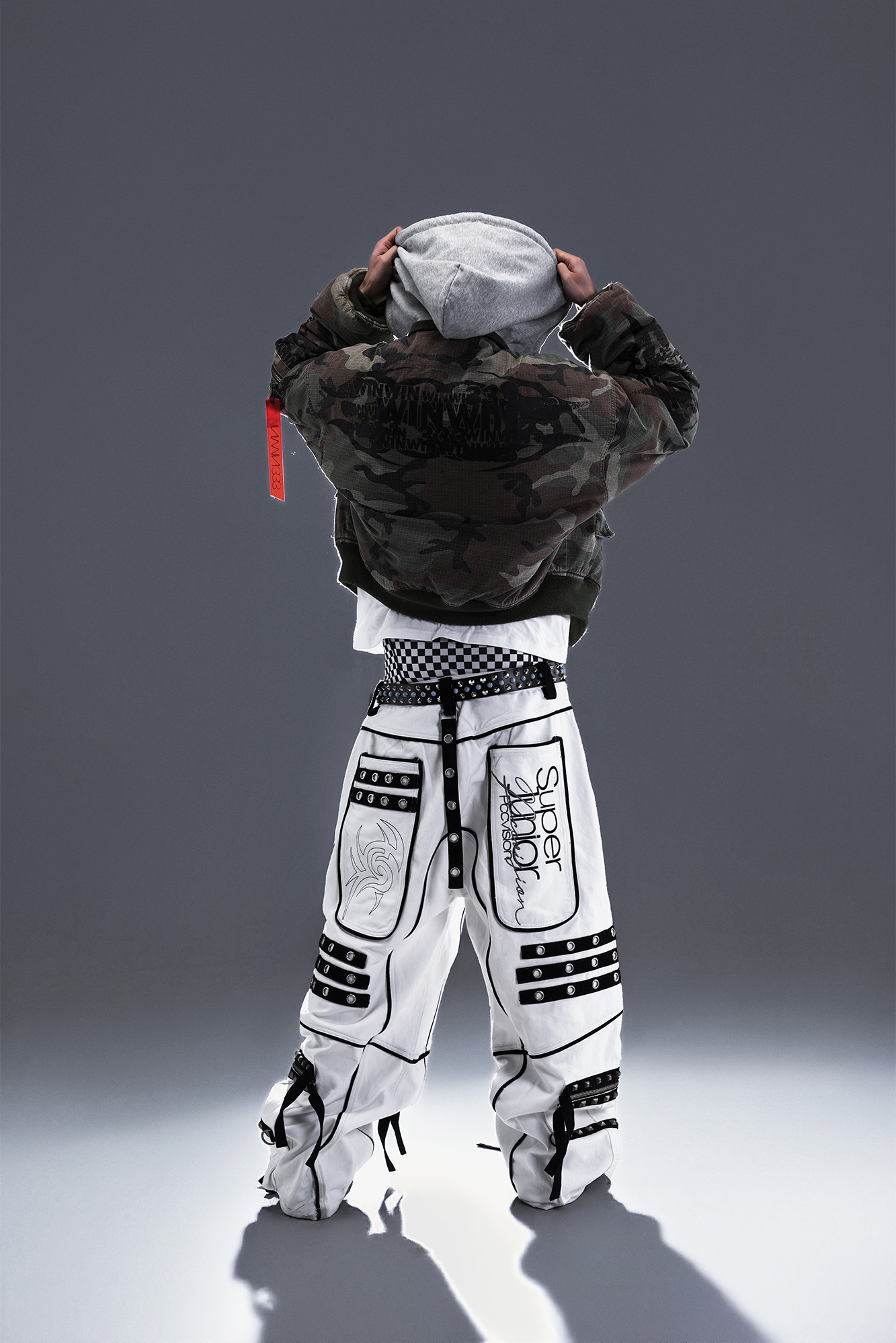 PCCVISION Detachable-Hood Camo Bomber