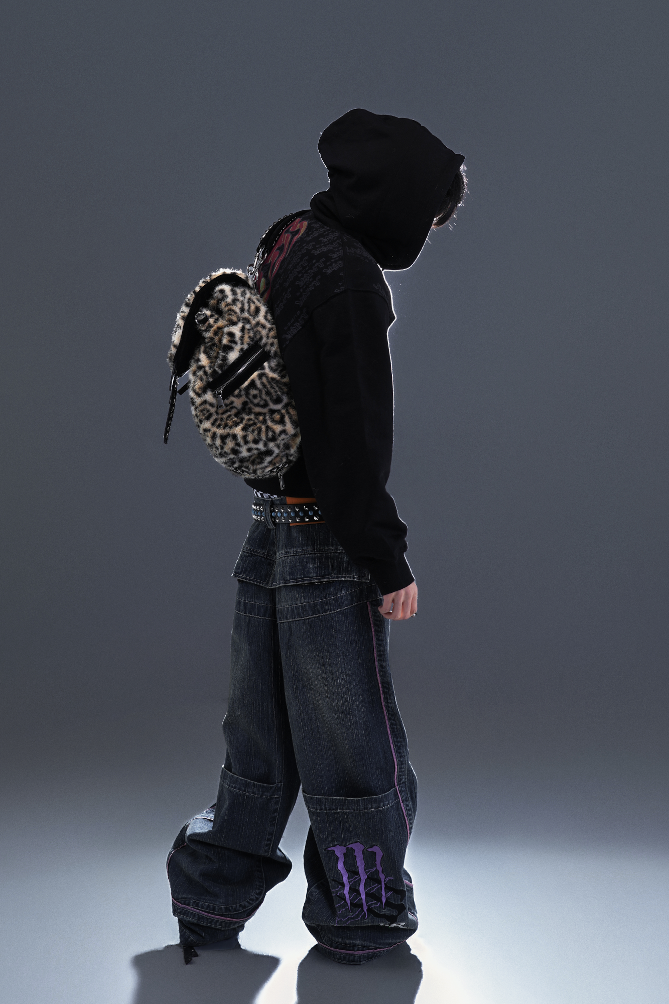 PCCVISION Flame Embroidered Mask Hooded Jacket