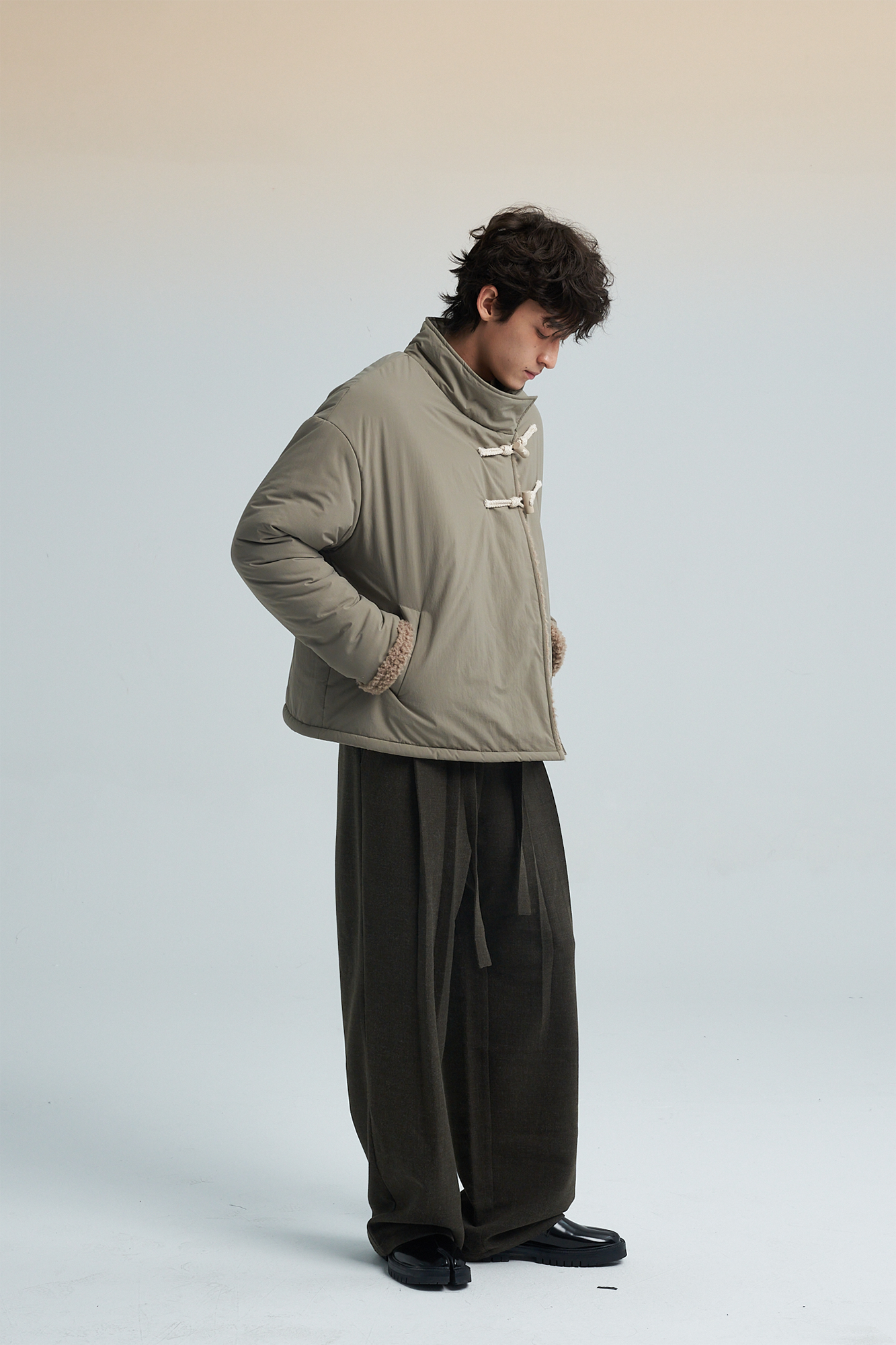 SAME FLOW Reversible Fleece-Lined Puffer