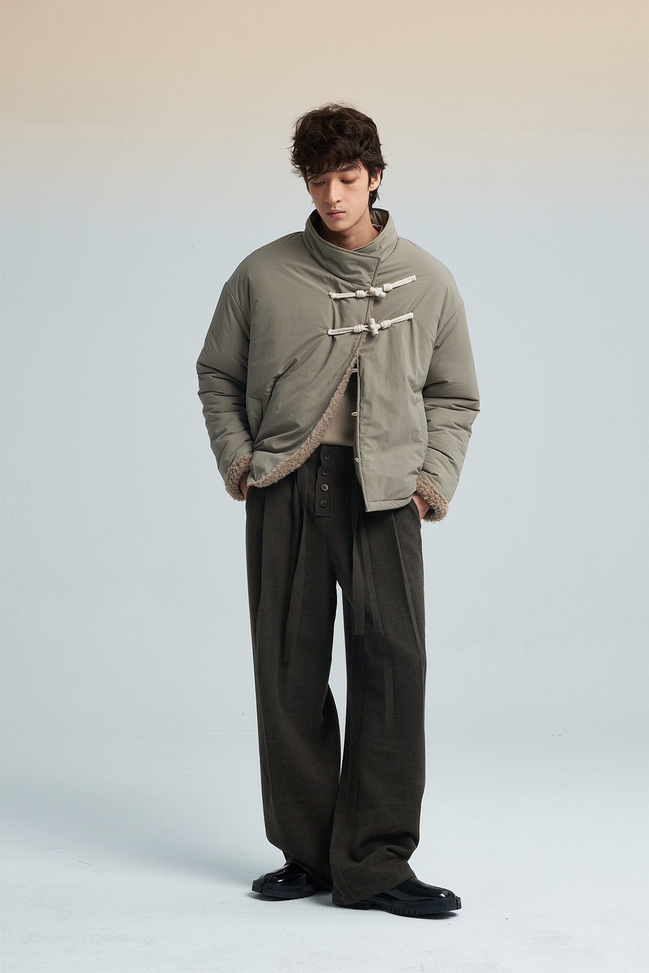 SAME FLOW Reversible Fleece-Lined Puffer