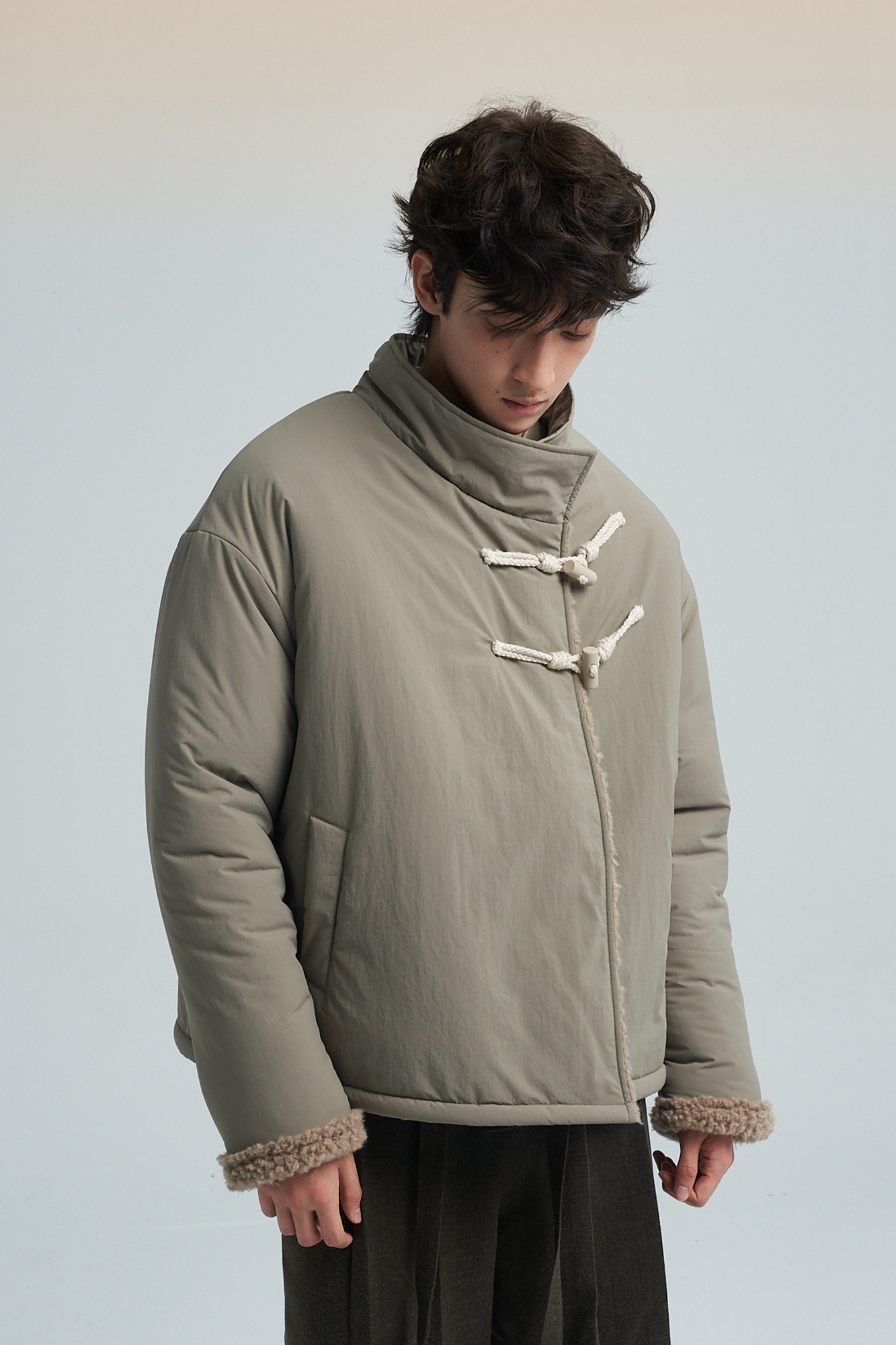 SAME FLOW Reversible Fleece-Lined Puffer