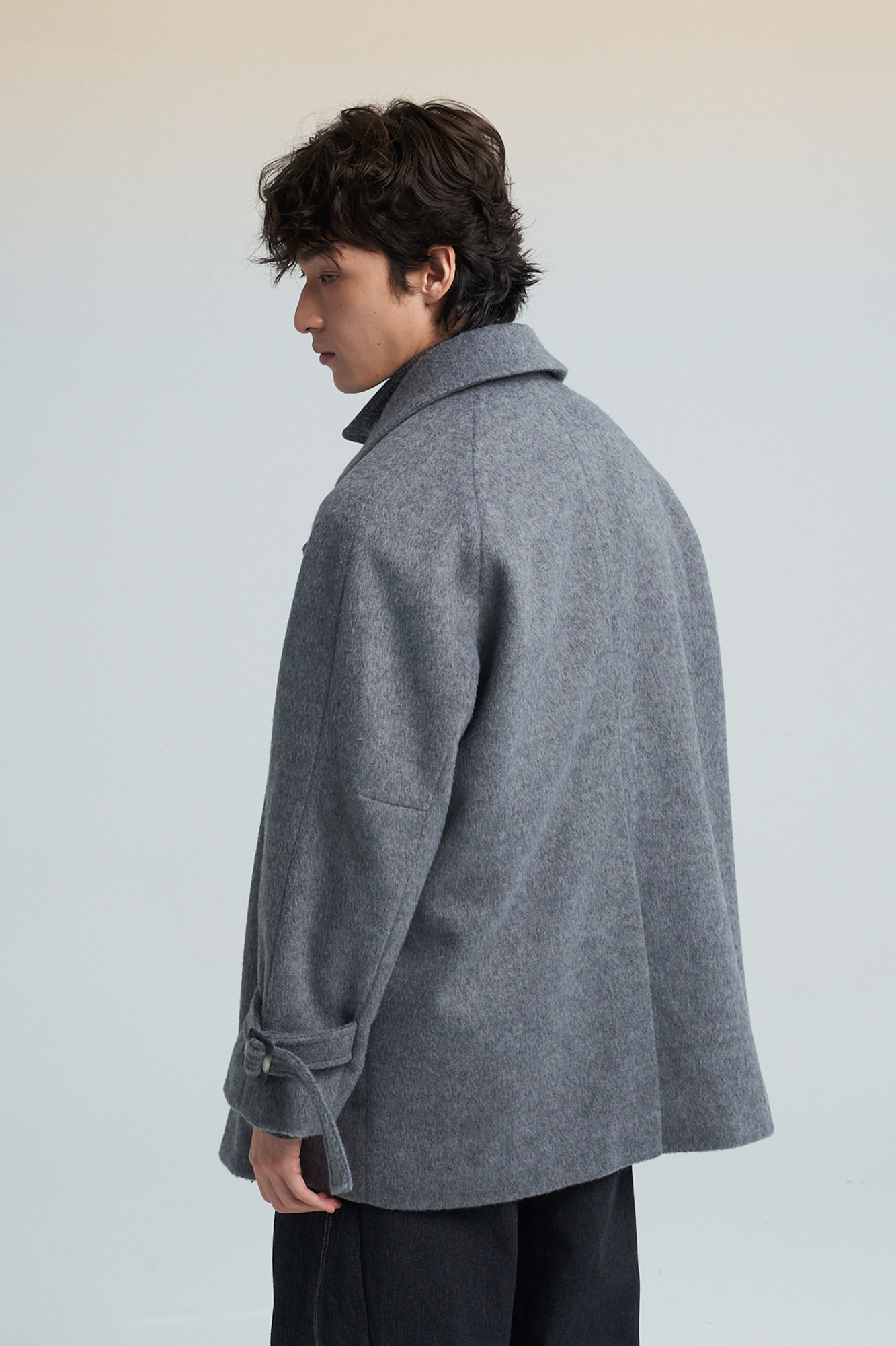 SAME FLOW Double-Breasted Wool-Blend Trench Coat