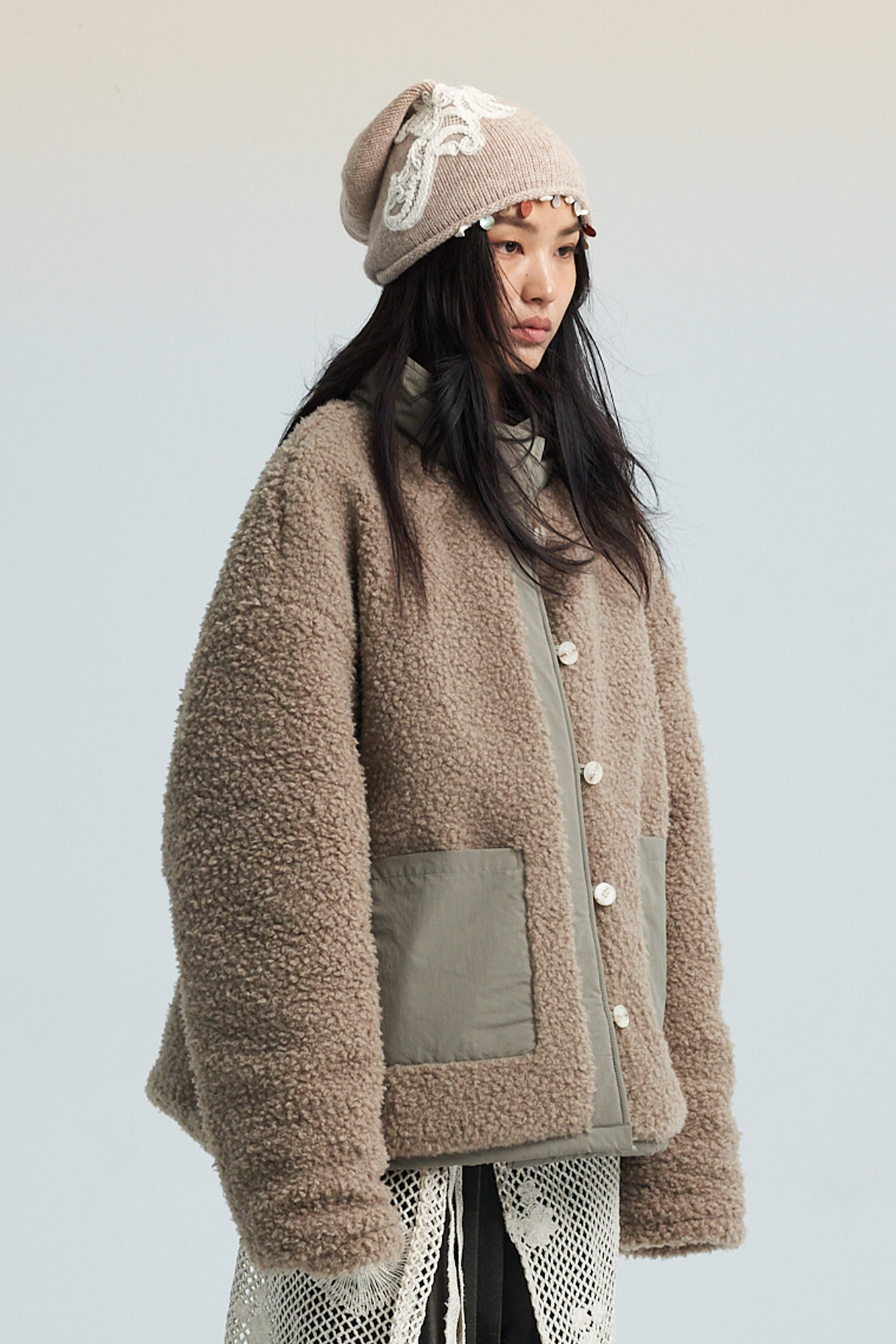 SAME FLOW Reversible Fleece-Lined Puffer