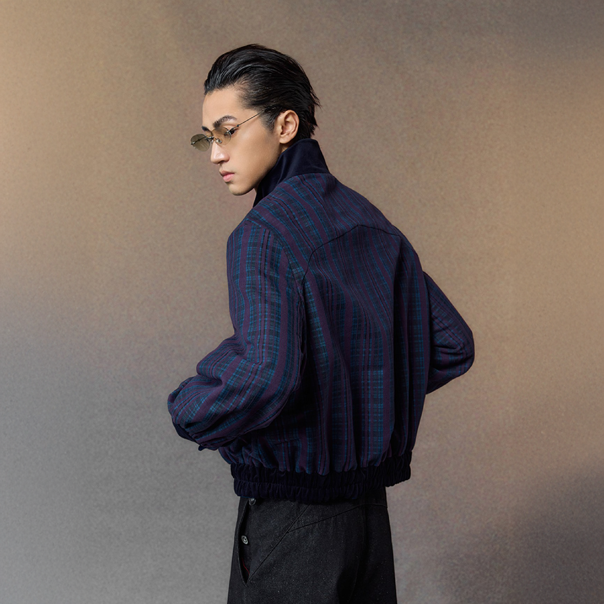 ALVNG AR ANTS Reversible Velvet Plaid Jacket