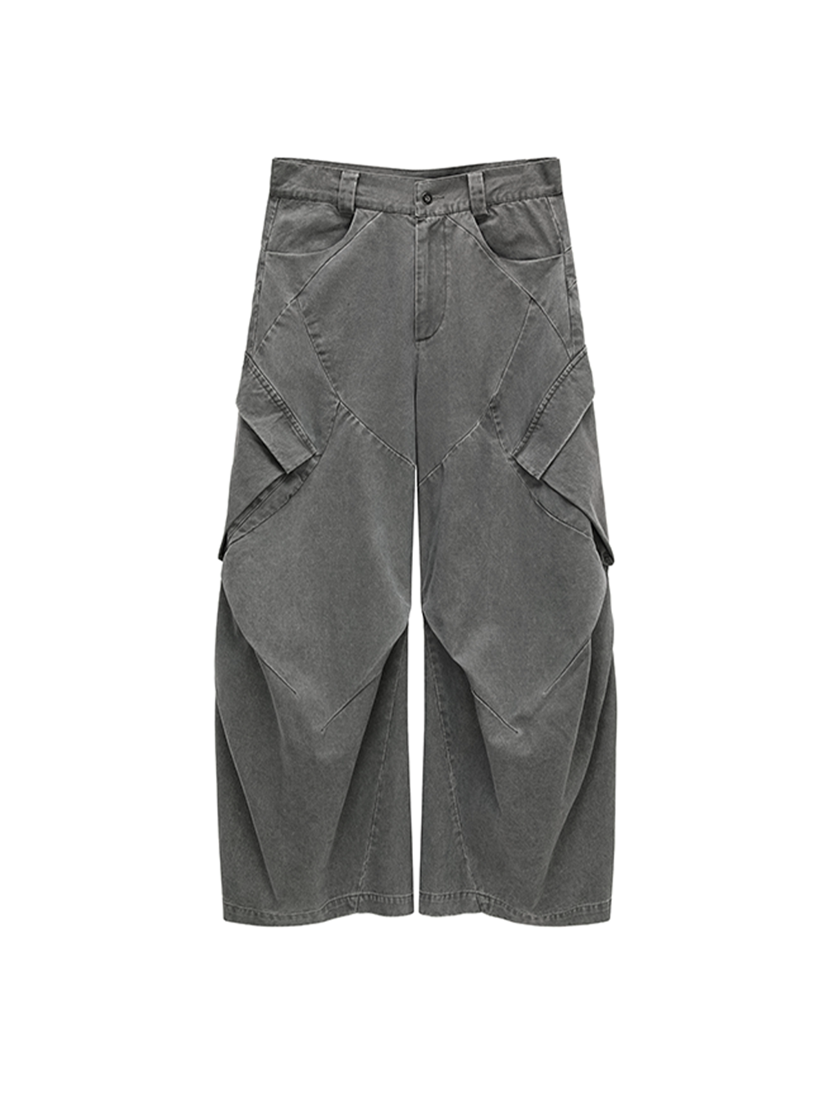 AVINMADE Curved-Blade Paneled Cargo Jeans